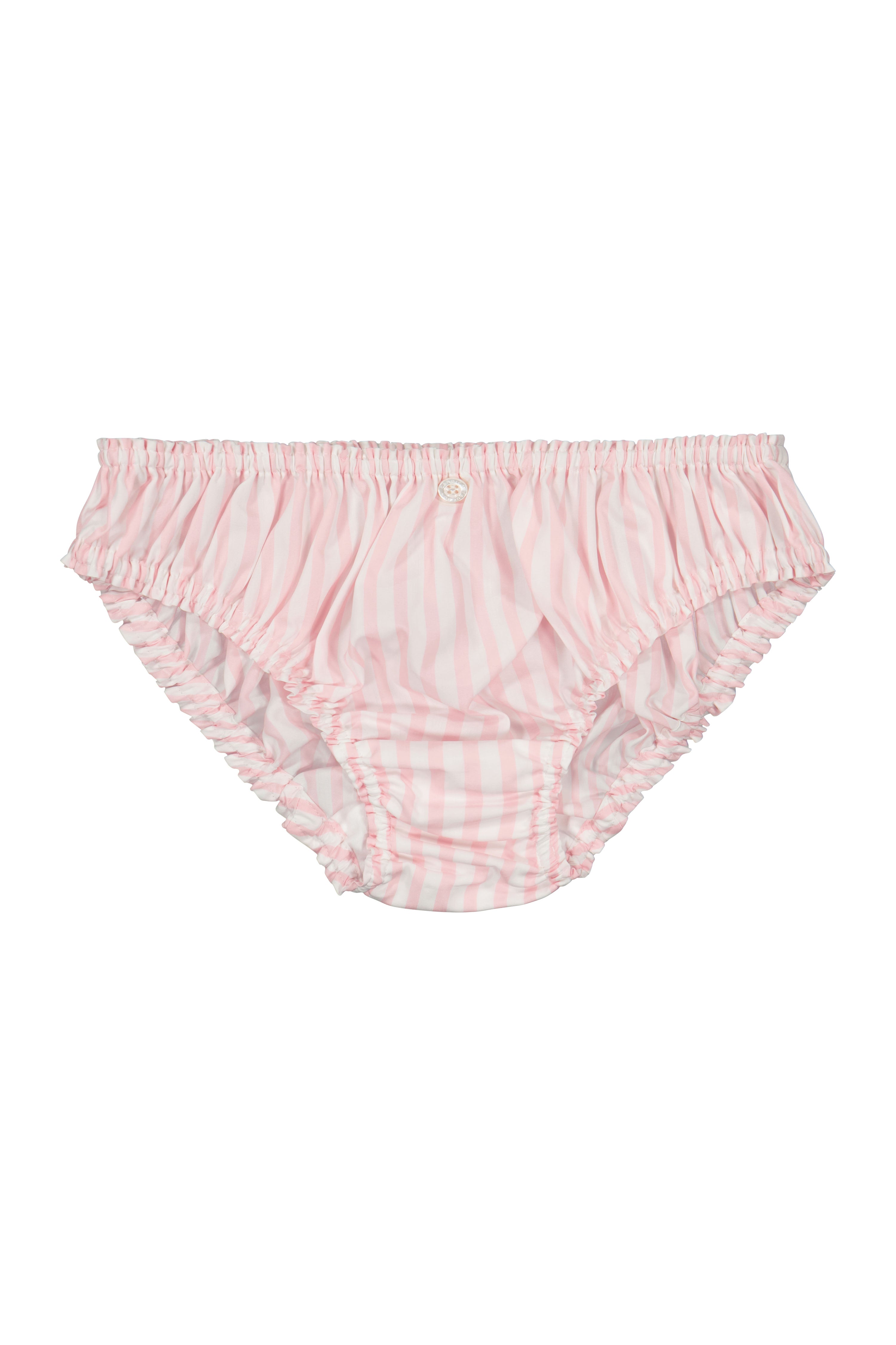The Gina in pink striped cotton broadcloth