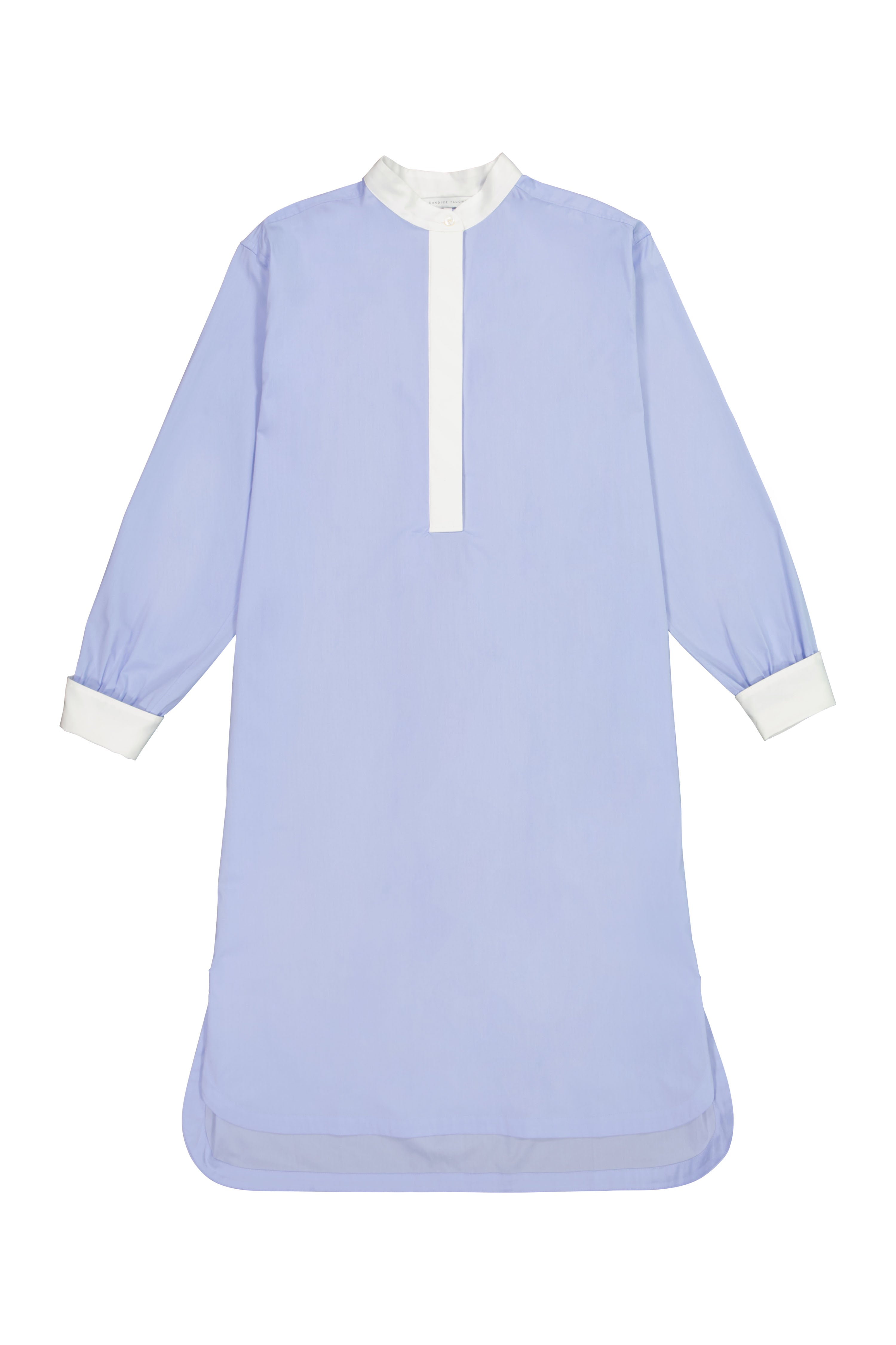 The Eddie in blue cotton broadcloth