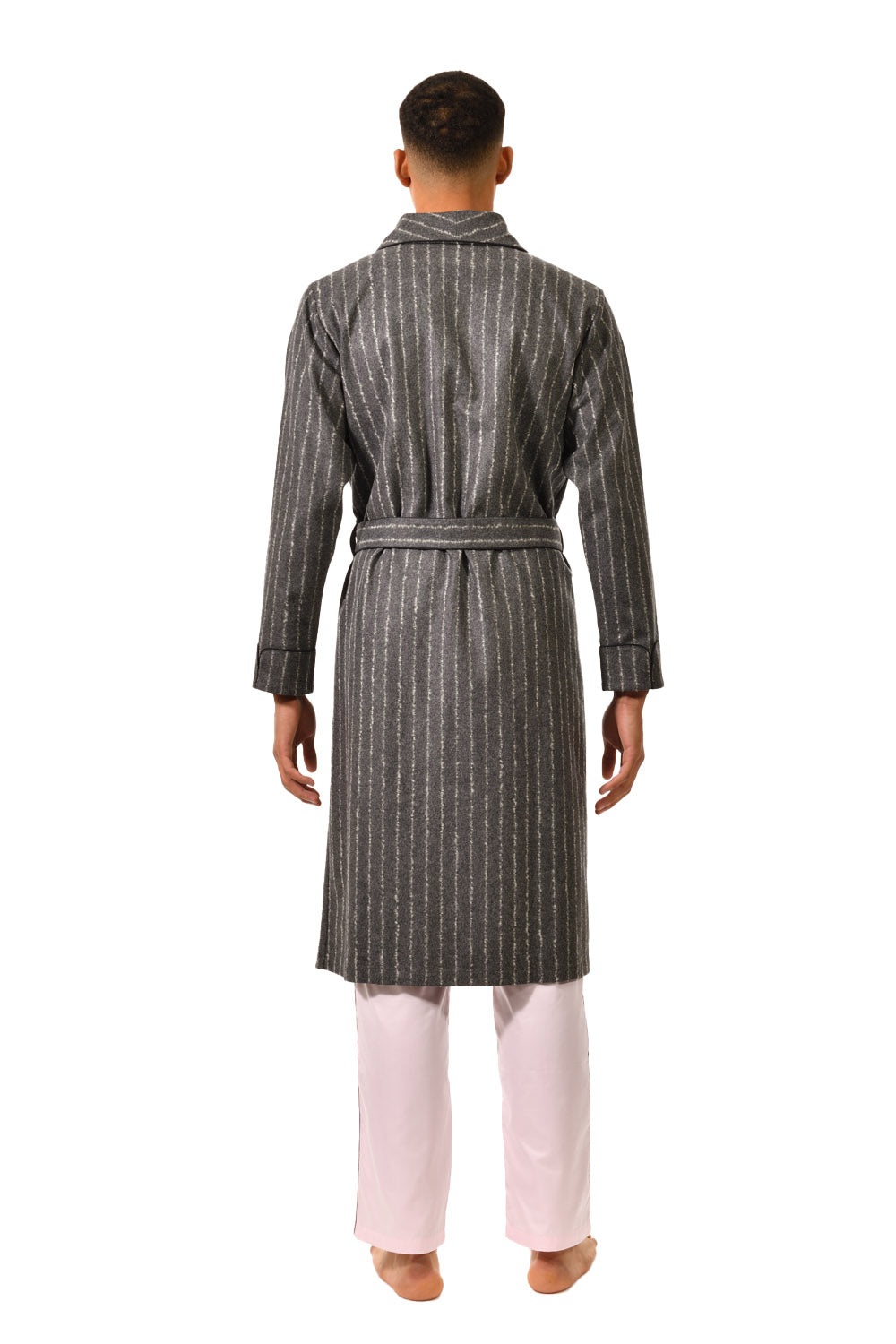 The Brandy in grey chalk stripes