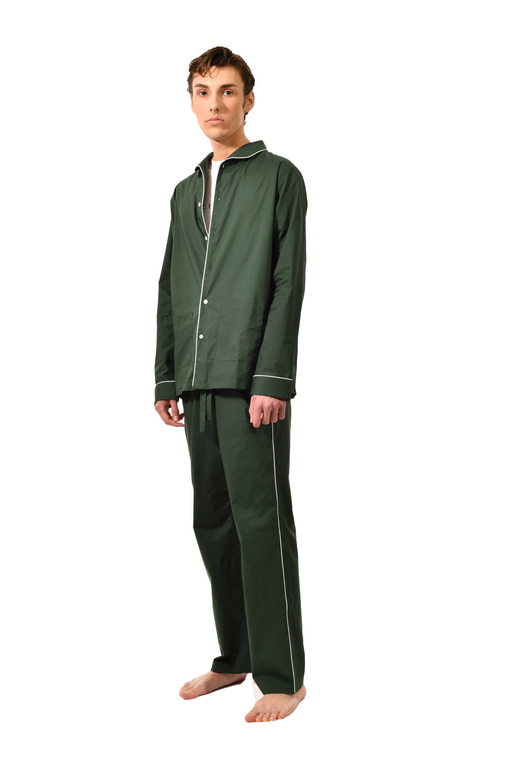 The Waldorf in green cotton broadcloth