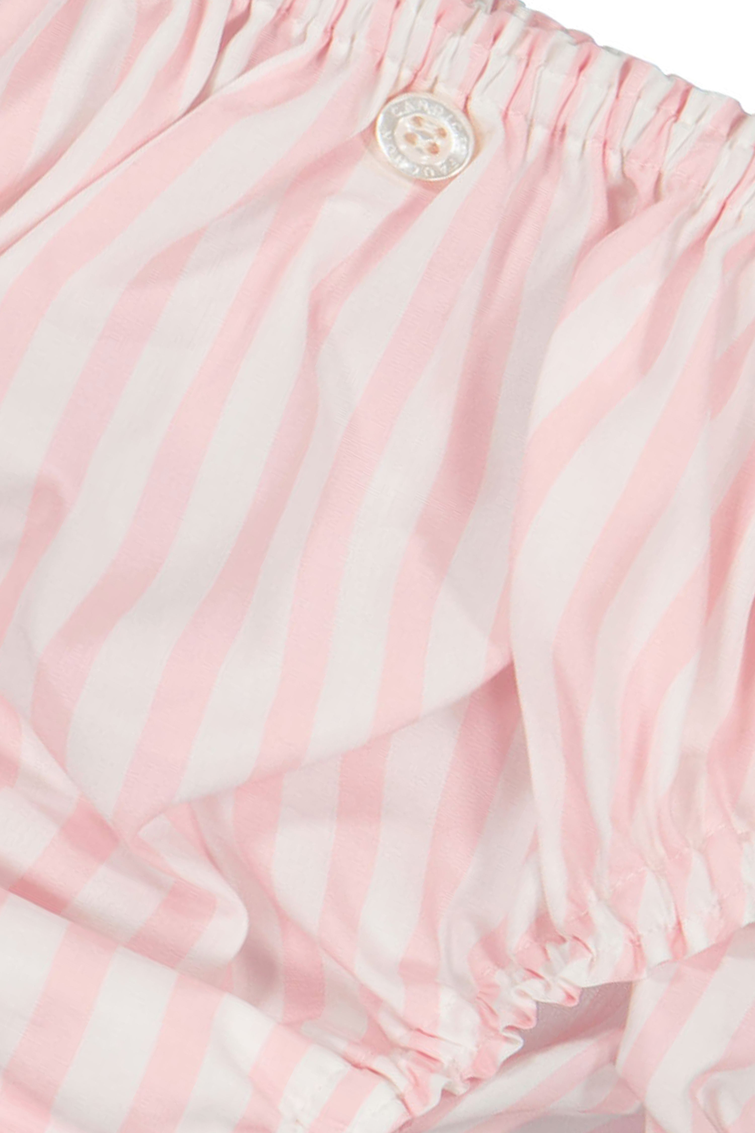 The Gina in pink striped cotton broadcloth