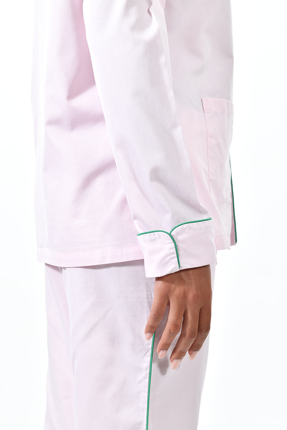 The Waldorf in light pink cotton broadcloth