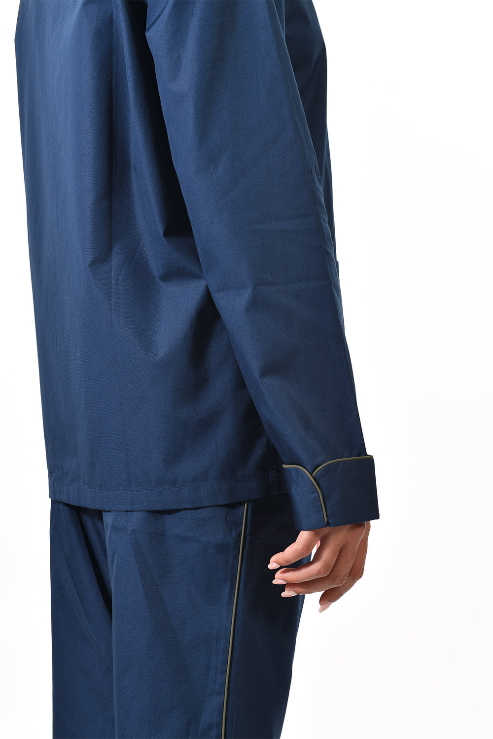 The Waldorf in navy cotton broadcloth