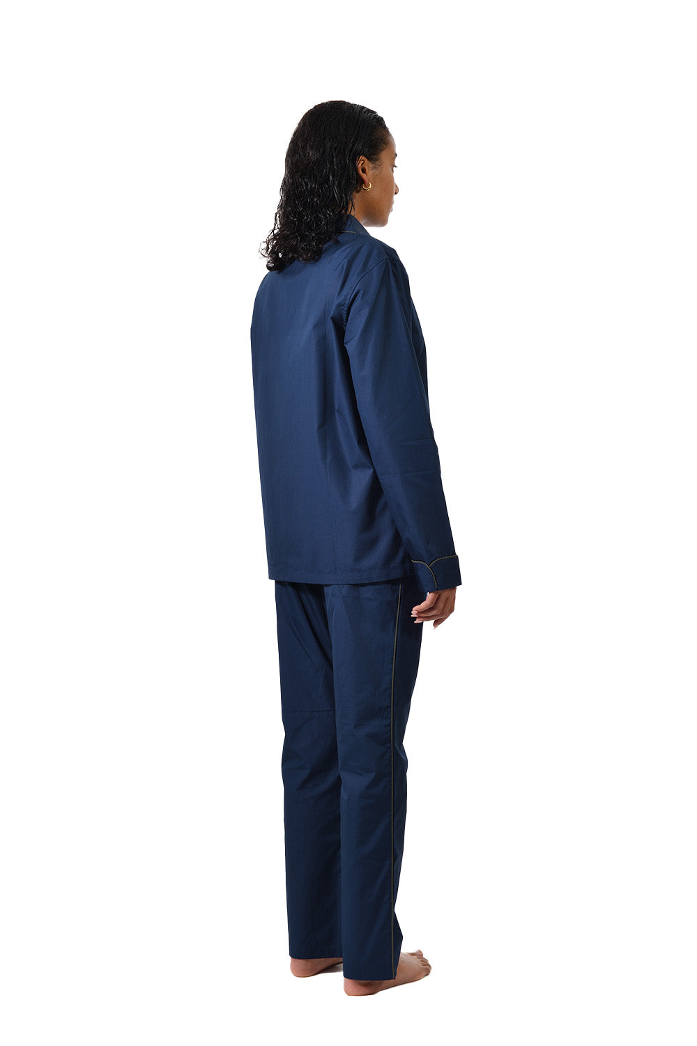 The Waldorf in navy cotton broadcloth