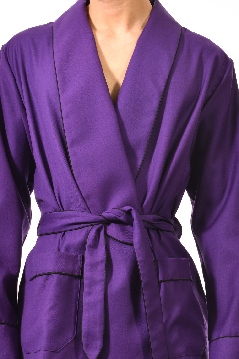 The Clark in purple worsted wool