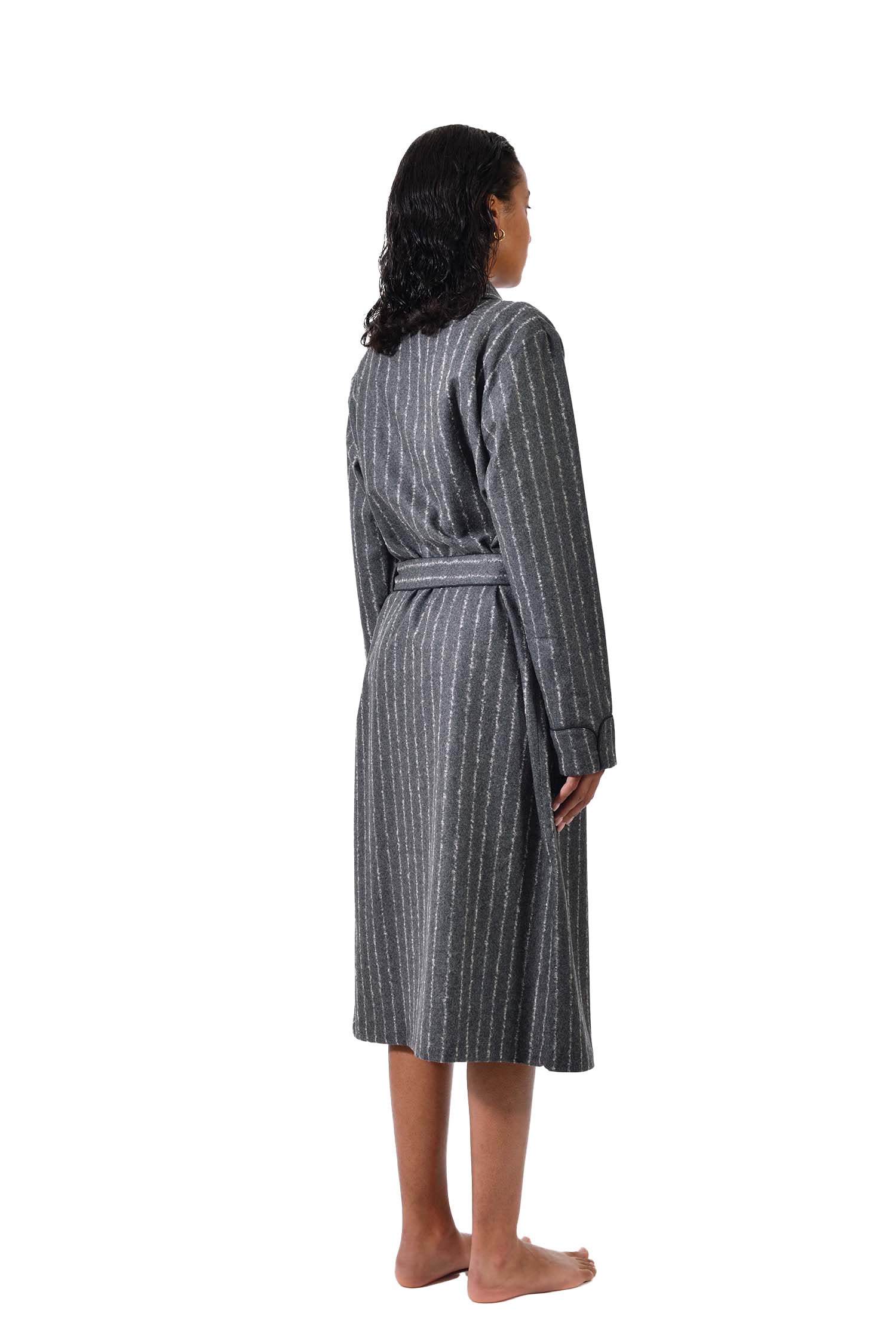 The Brandy in grey chalk stripes