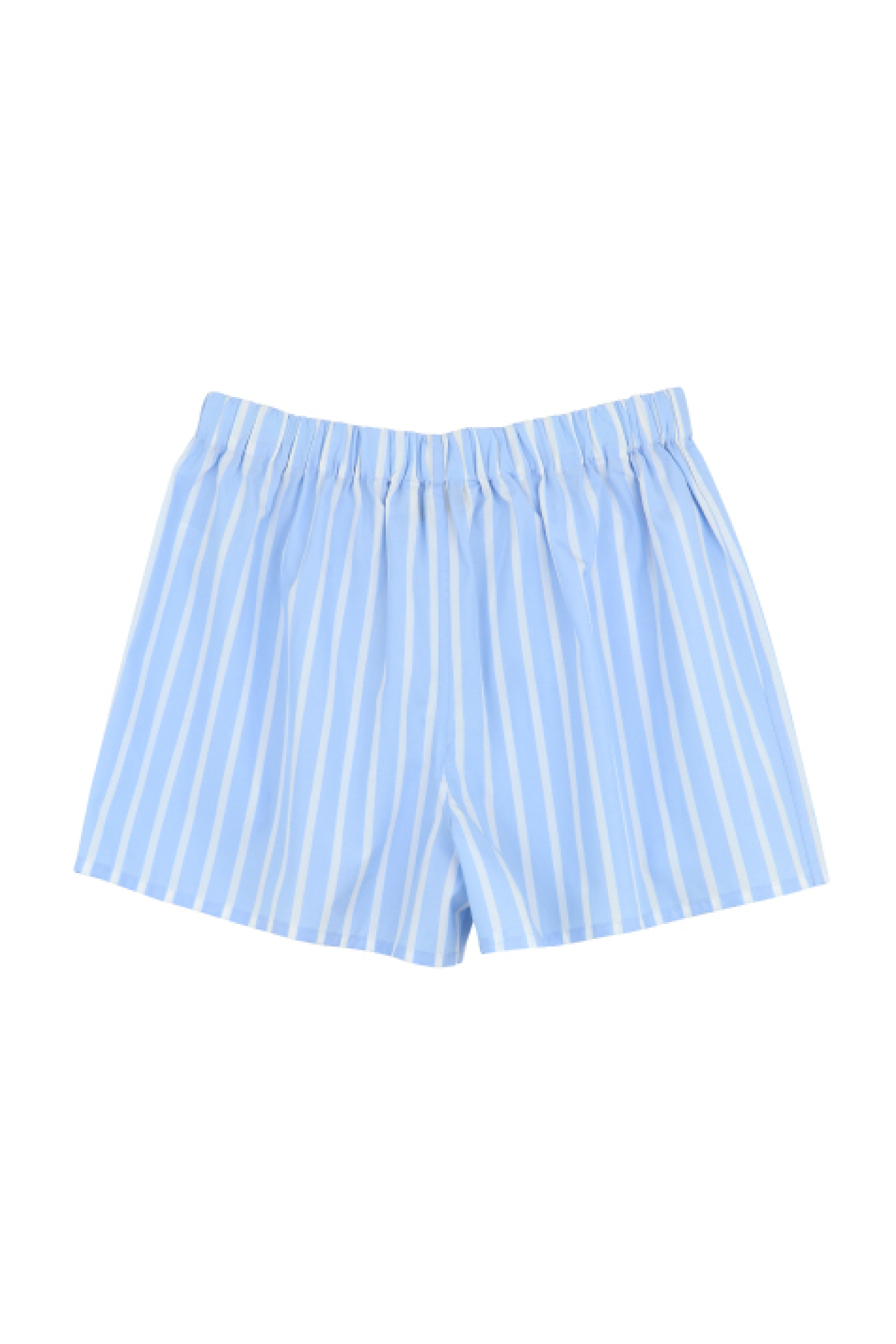The Marcel in large blue and white striped