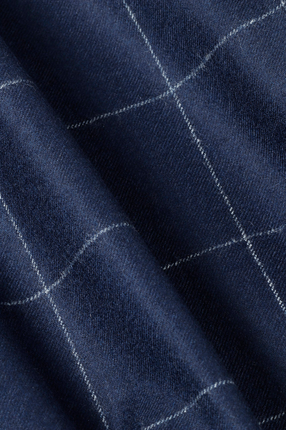 The Brandy in navy windowpane worsted wool