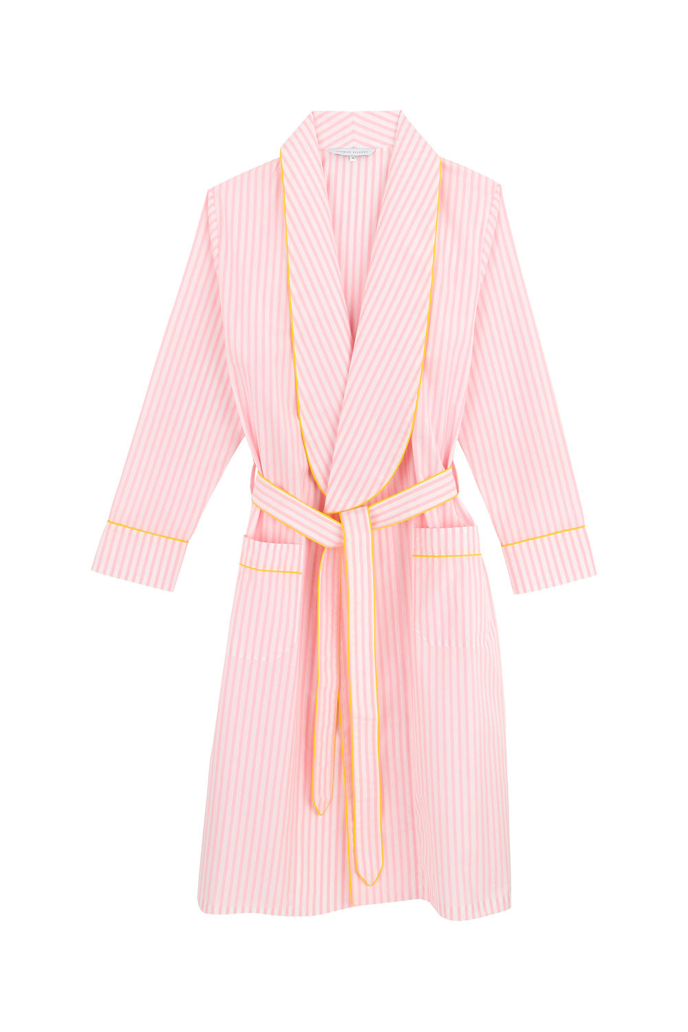 The Brandy in pink and white striped cotton broadcloth