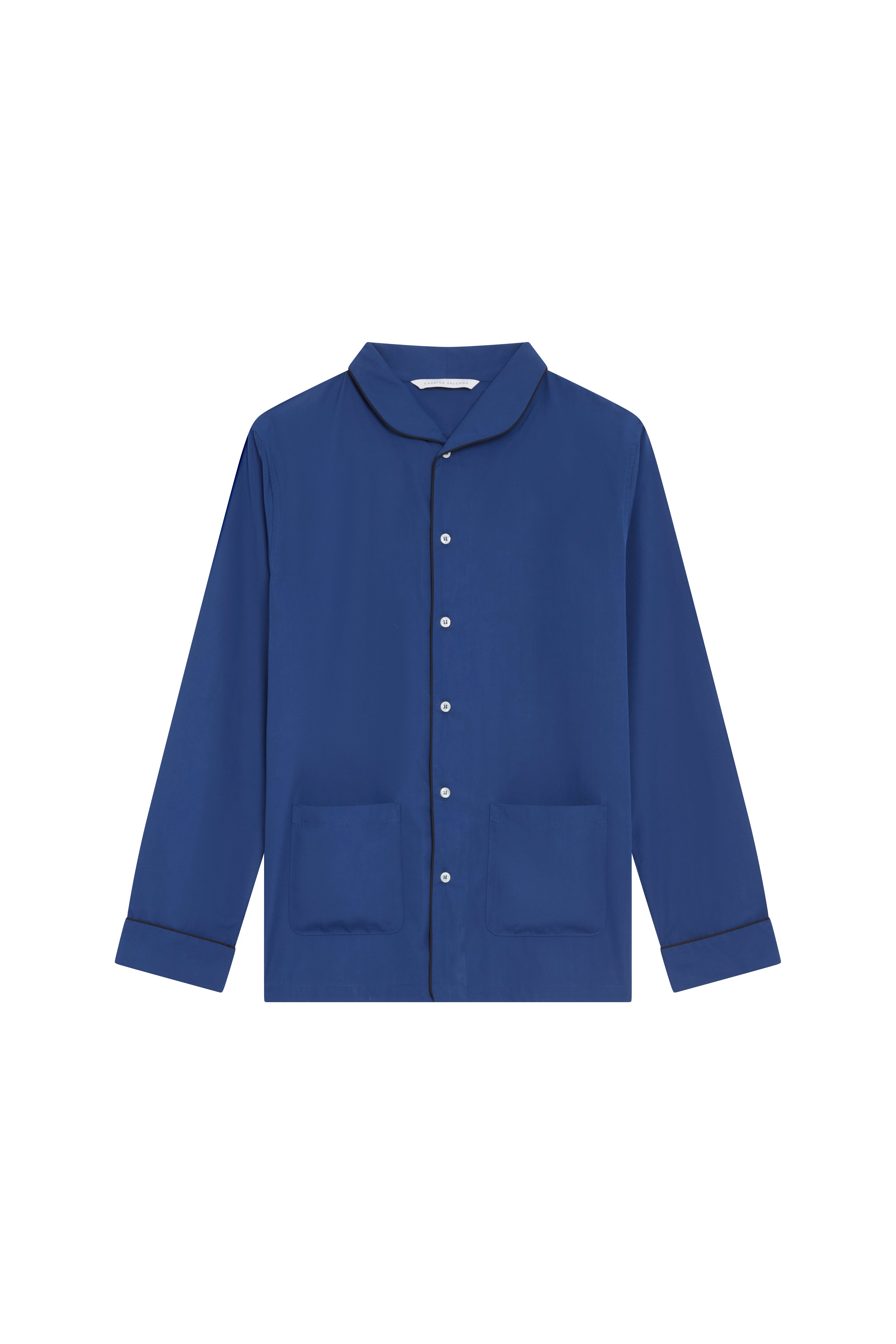 Le Waldorf en popeline de coton bleu cobalt