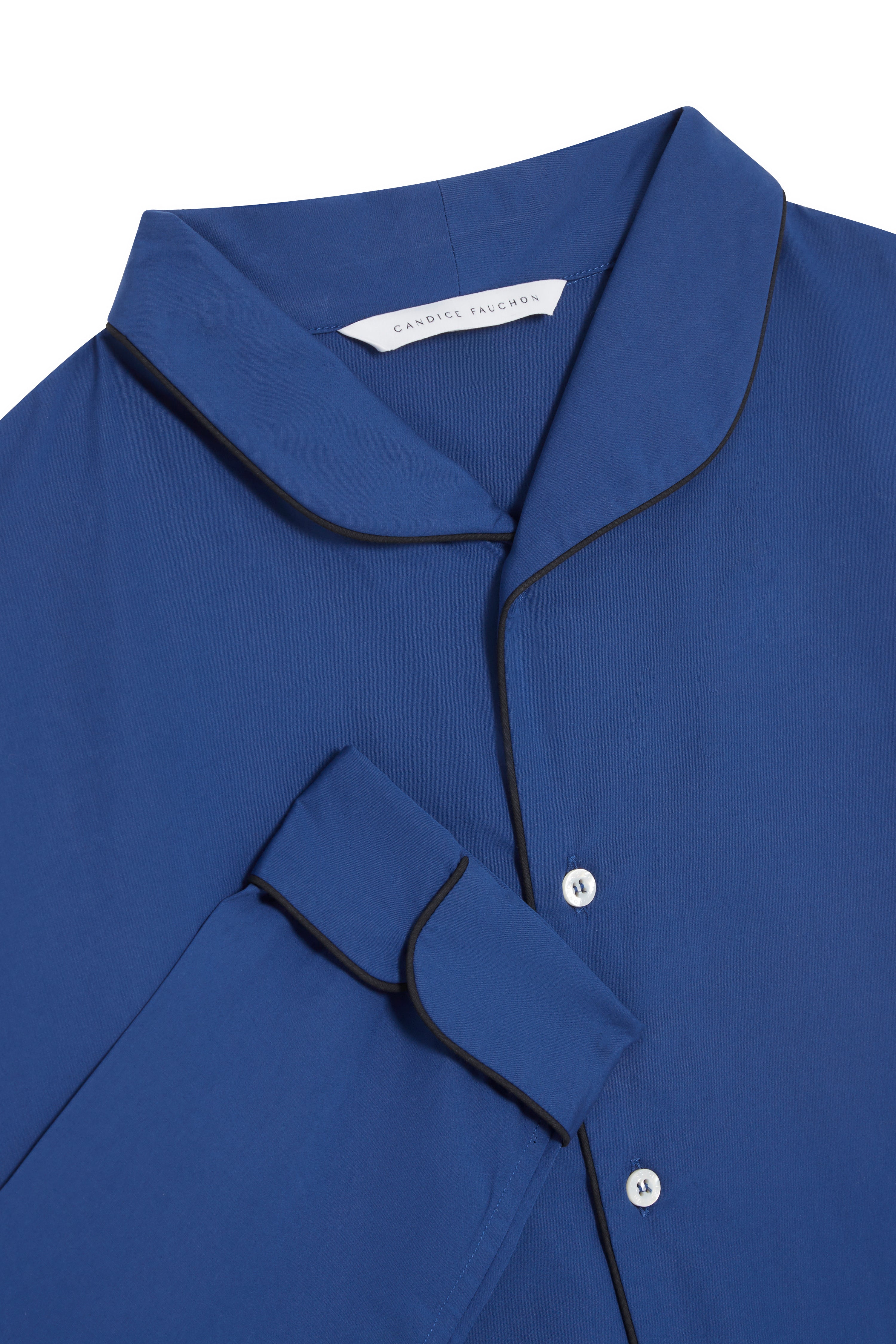 Le Waldorf en popeline de coton bleu cobalt