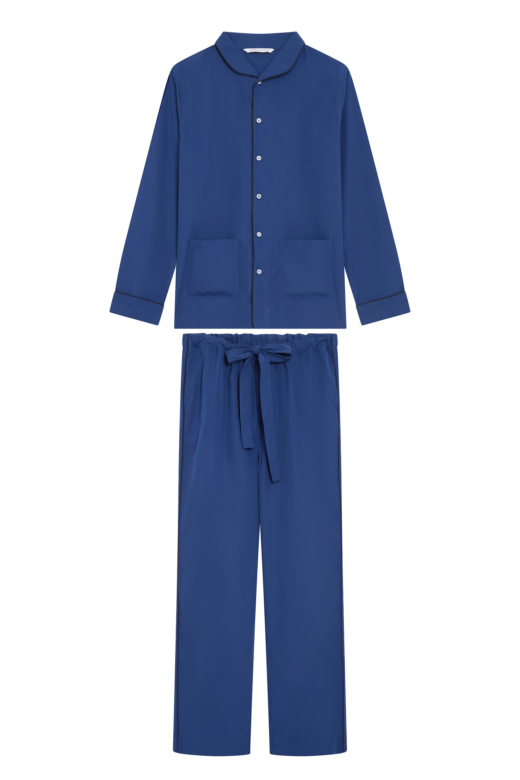 Le Waldorf en popeline de coton bleu cobalt