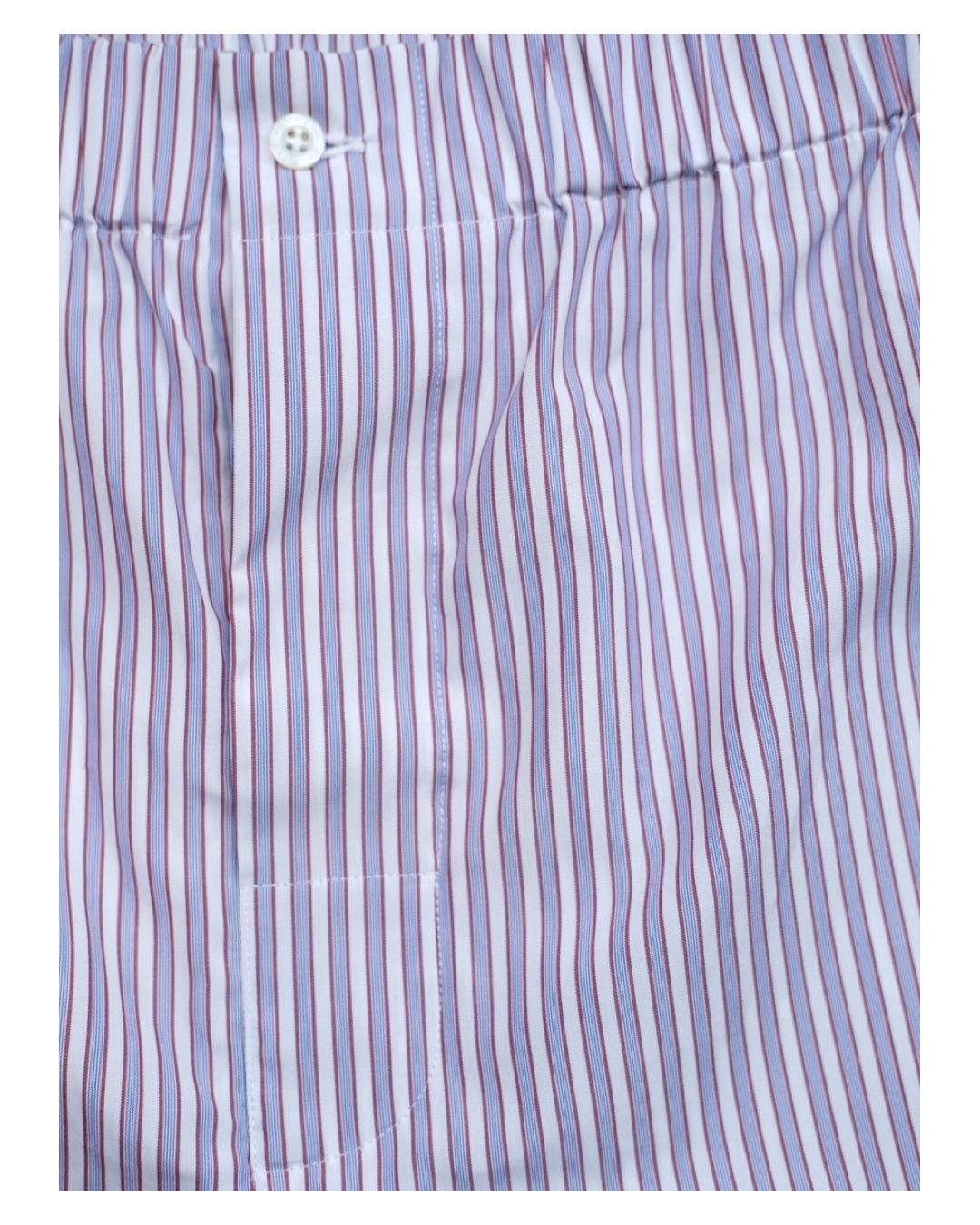 The Marcel in green and white stripes cotton broadcloth