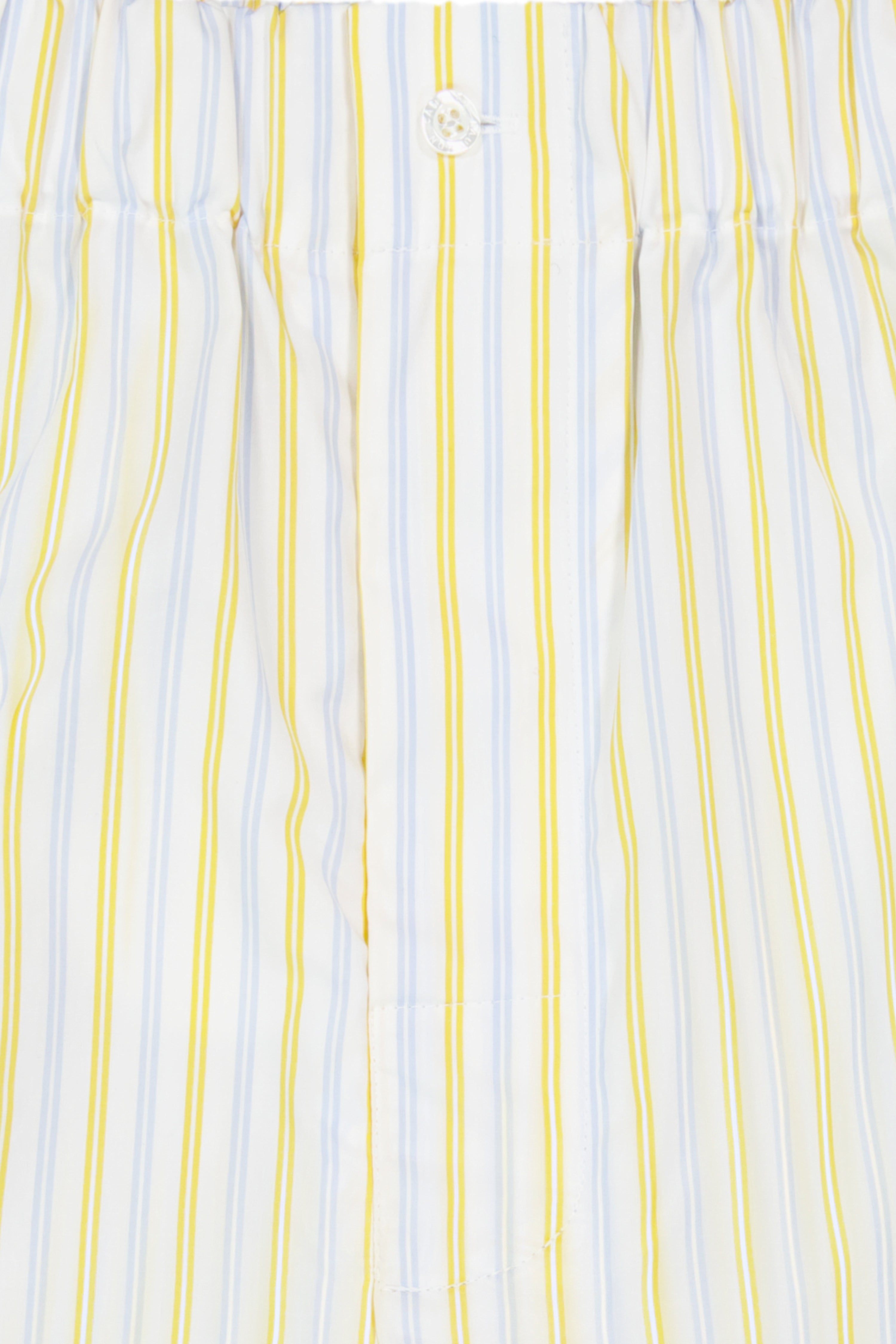 The Marcel in thin yellow and blue striped cotton broadcloth