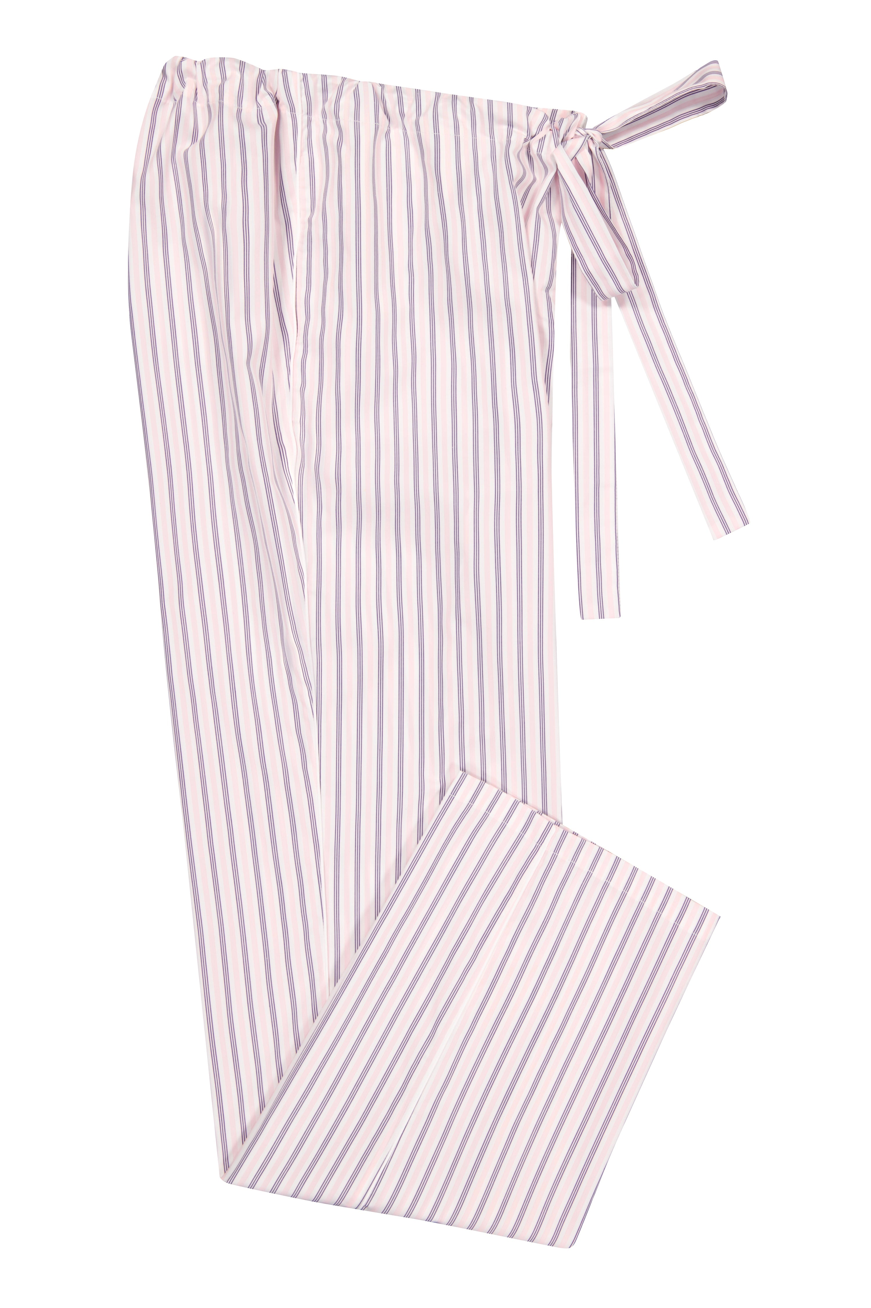 The Waldorf in pink and blue stripes cotton broadcloth 