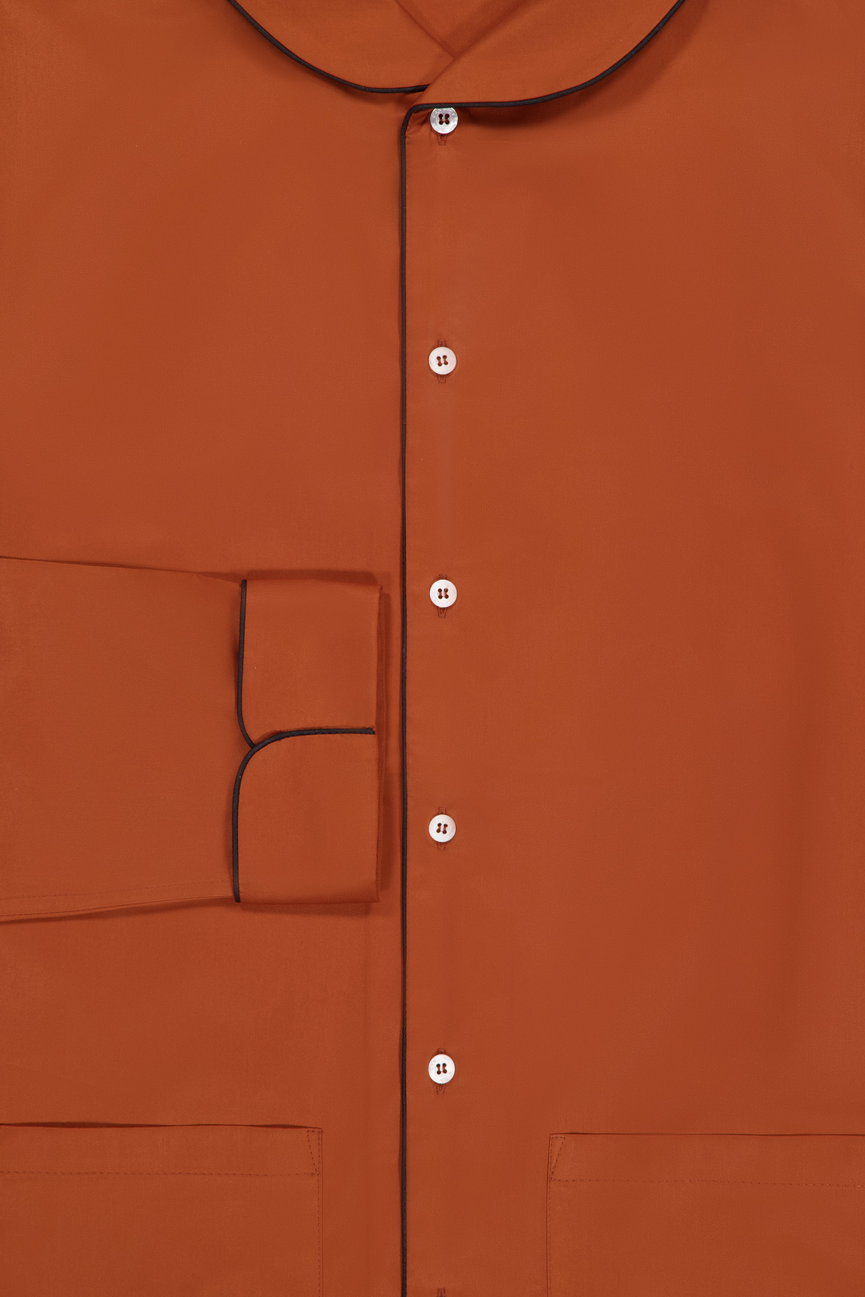 The Waldorf in terracotta cotton broadcloth 