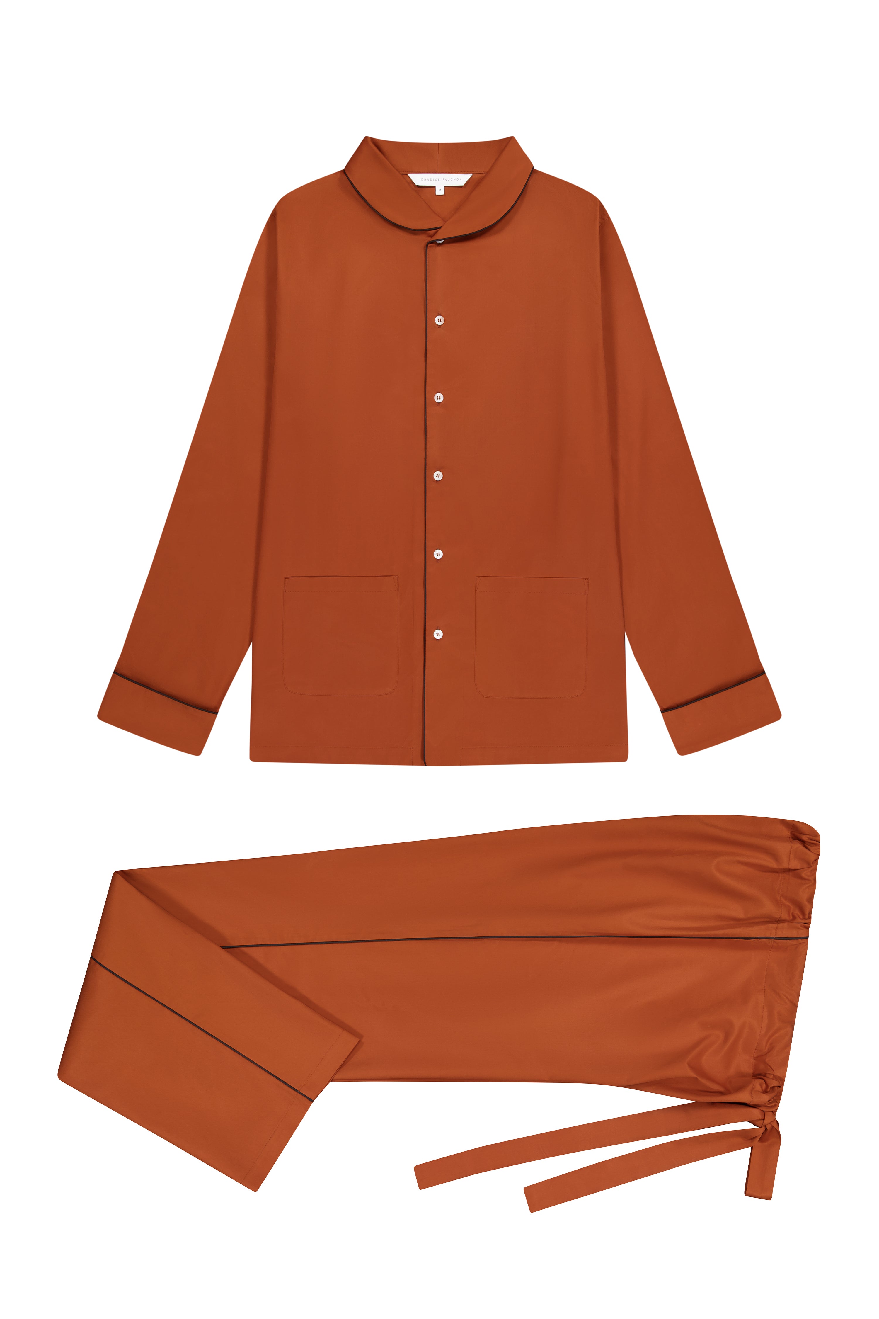 The Waldorf in terracotta cotton broadcloth 