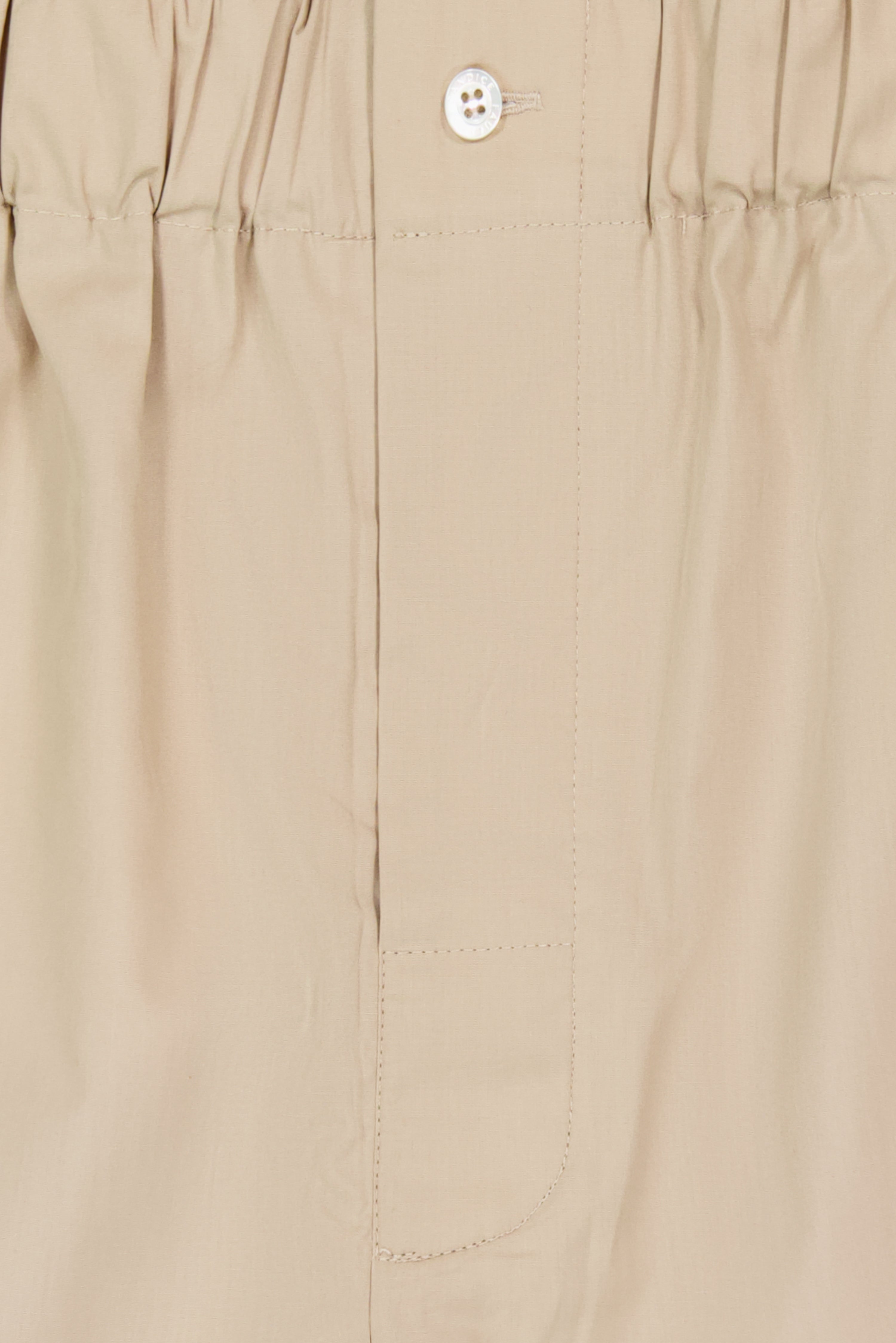 The Marcel in beige cotton broadcloth