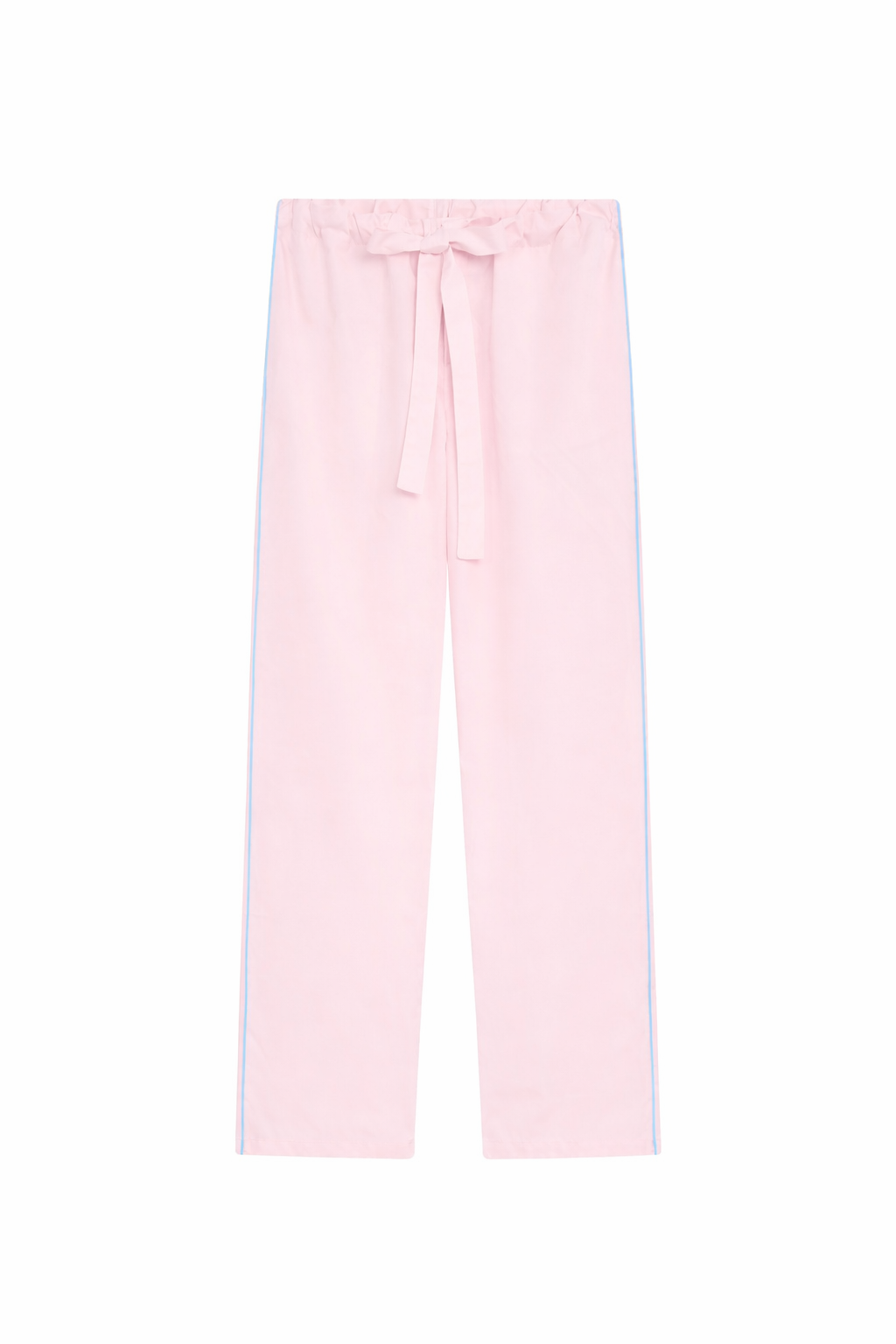 Le Waldorf en popeline de coton rose passepoil bleu ciel