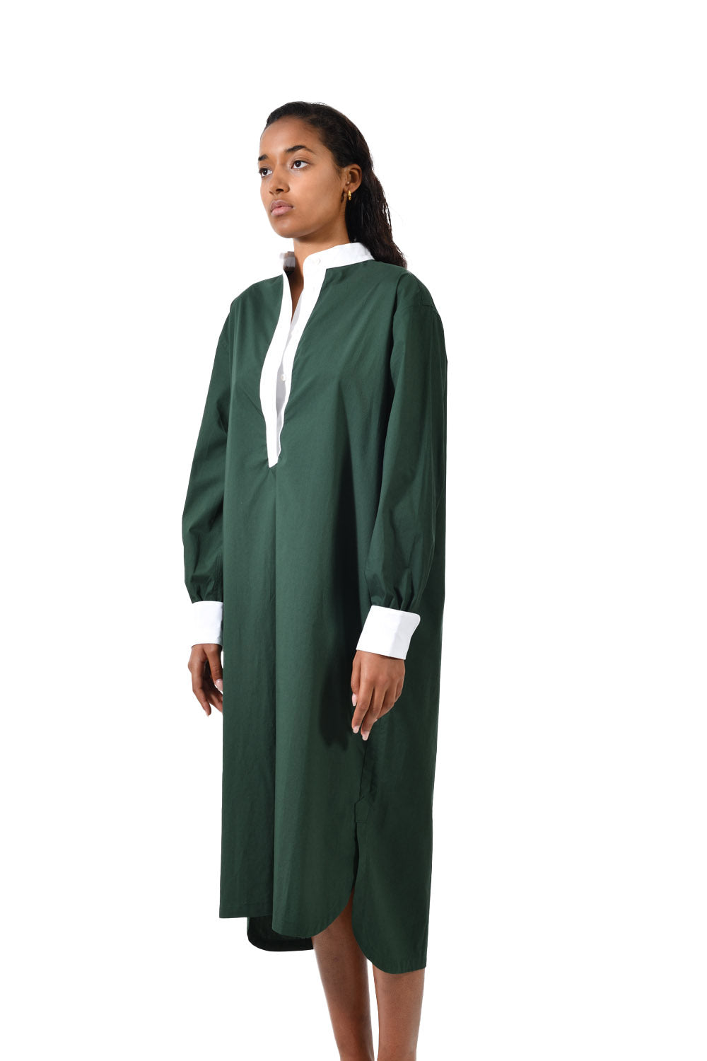 The Eddie in green cotton broadcloth 