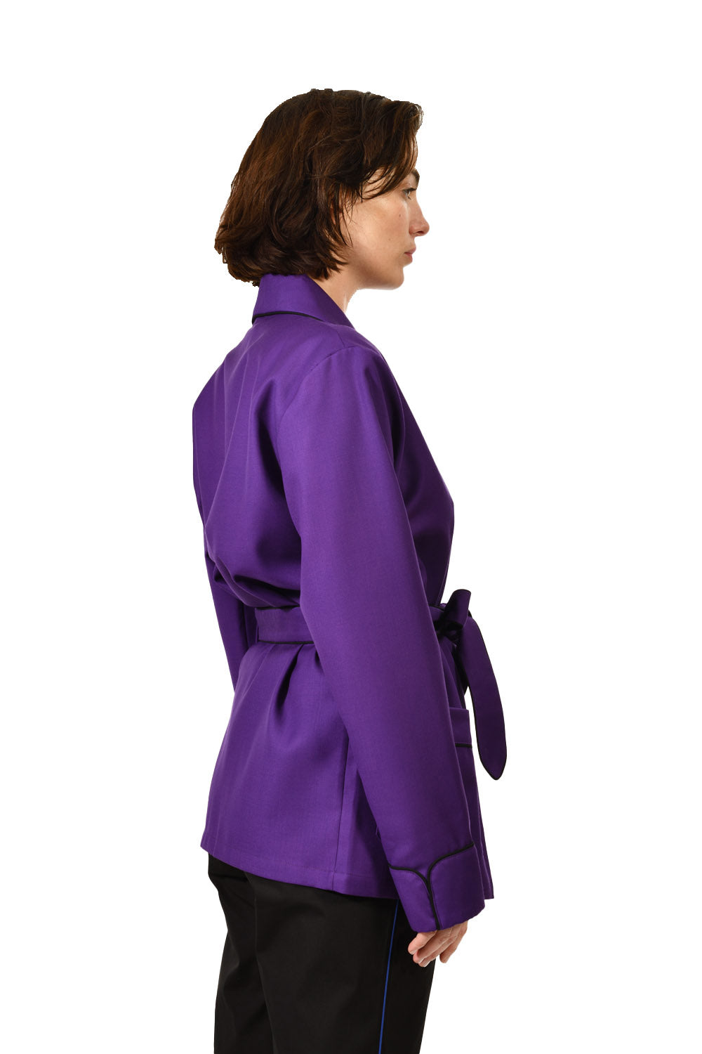 The Clark in purple worsted wool