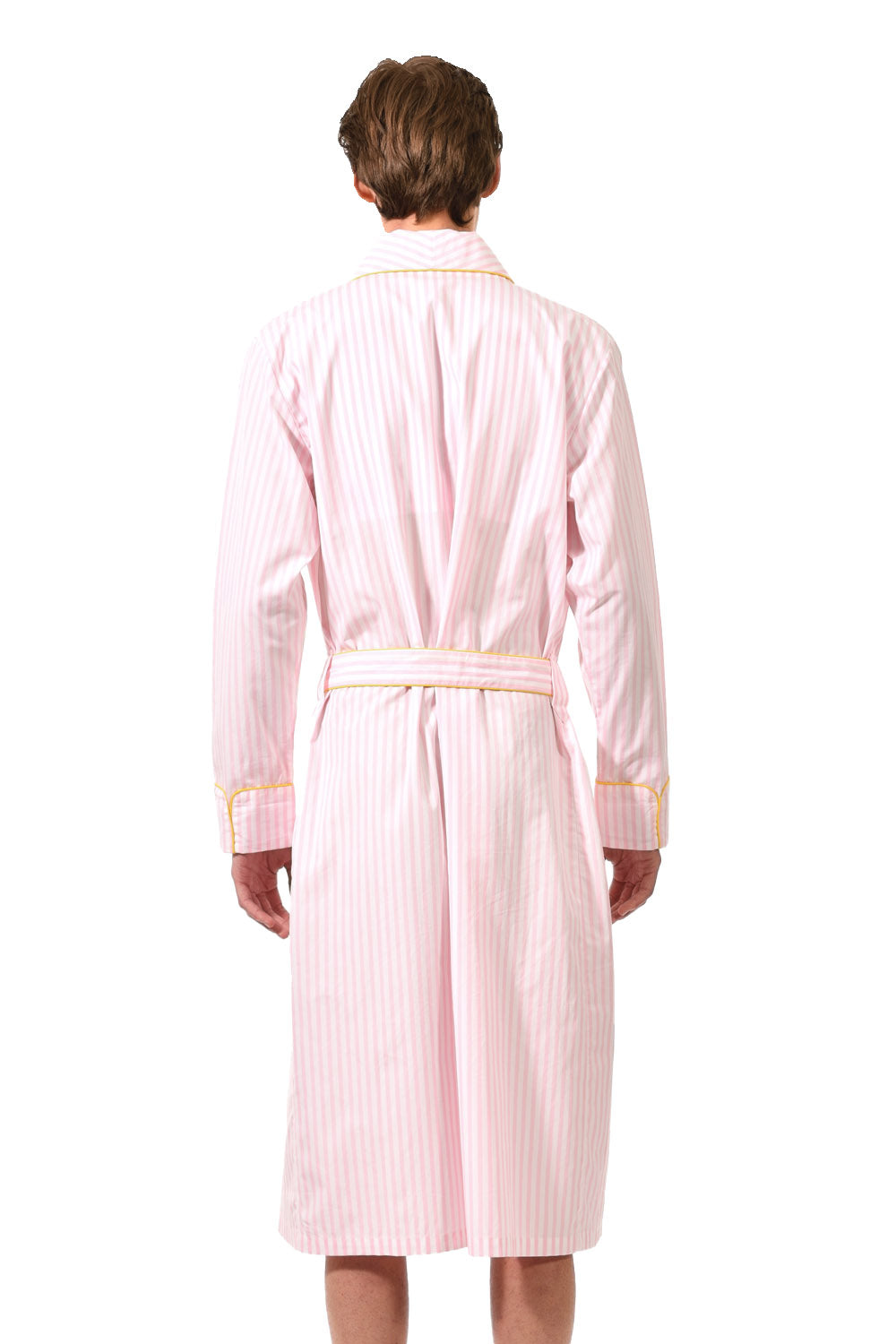 The Brandy in pink and white striped cotton broadcloth
