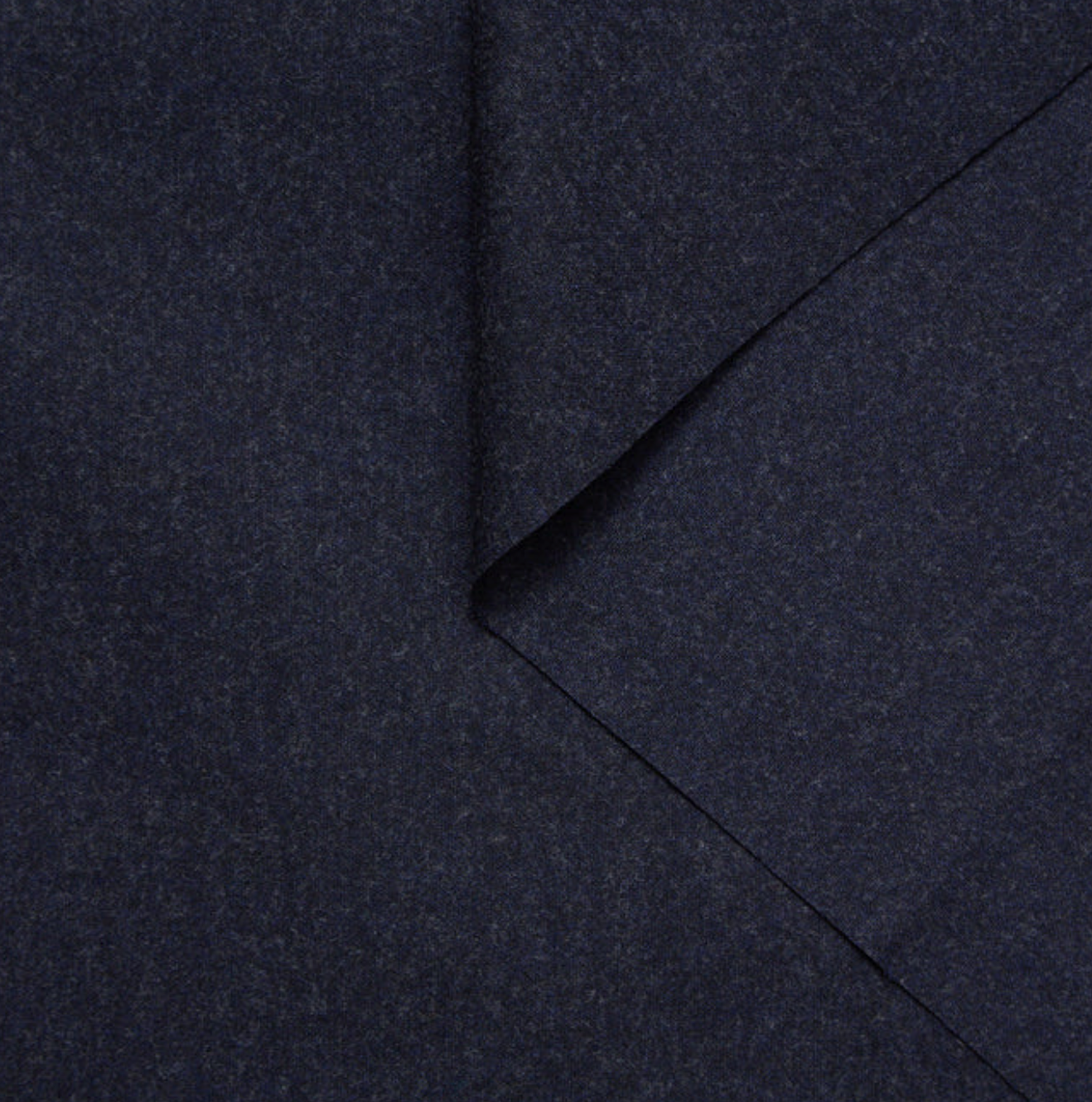 The Brandy in navy marl wool flannel