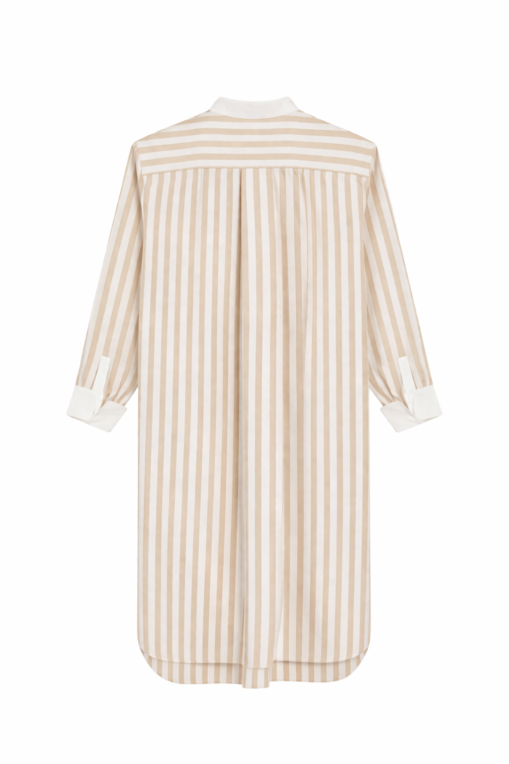 La Eddie en popeline de coton à rayures beiges