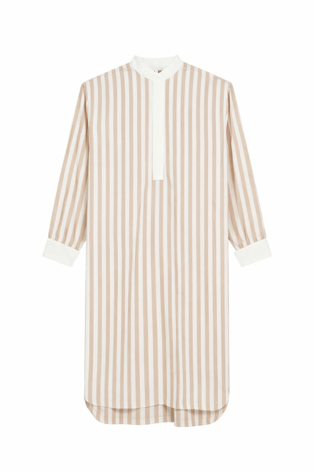 La Eddie en popeline de coton à rayures beiges