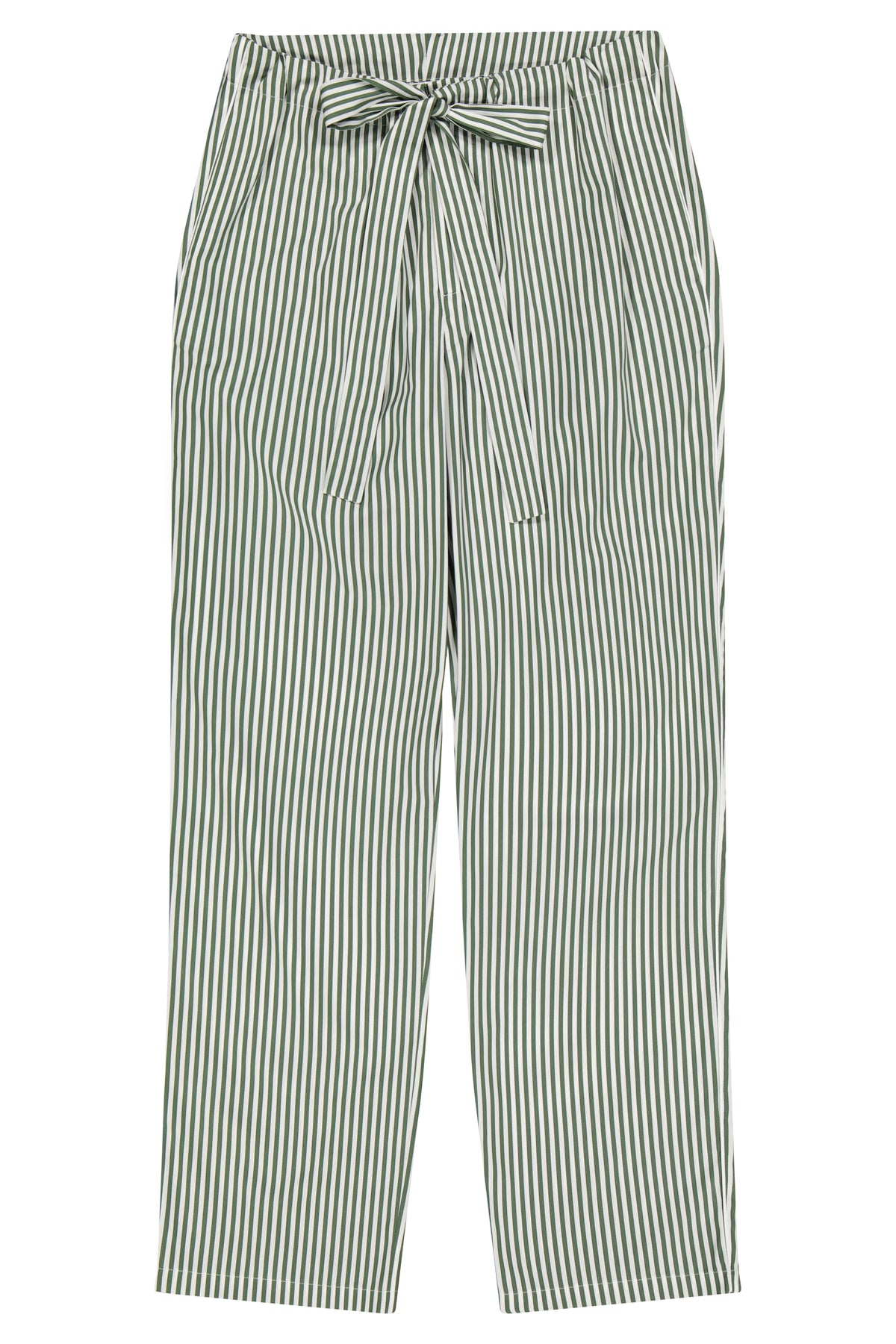 The Waldorf in blue striped cotton poplin with burgundy piping