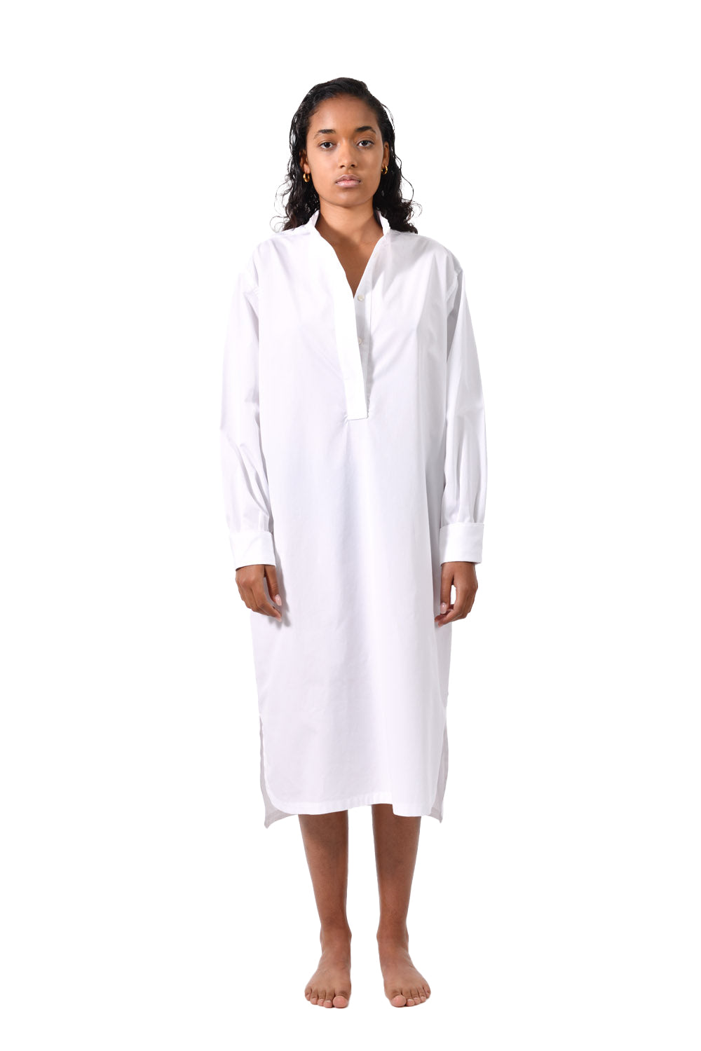 The Eddie in white cotton broadcloth 
