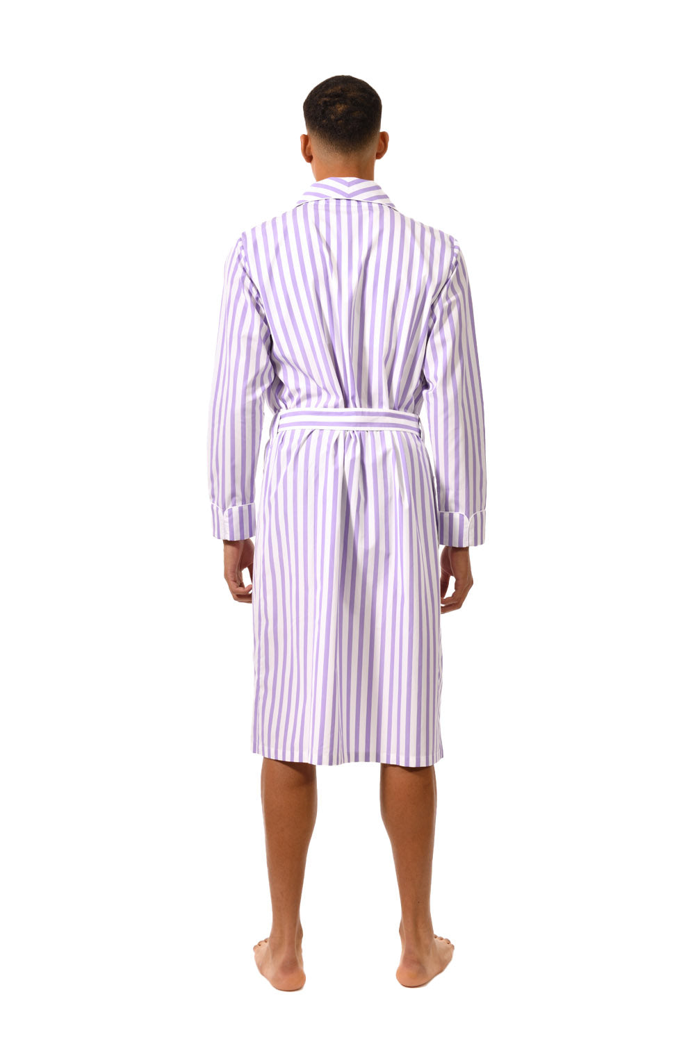The Brandy in striped lilac cotton broadcloth 
