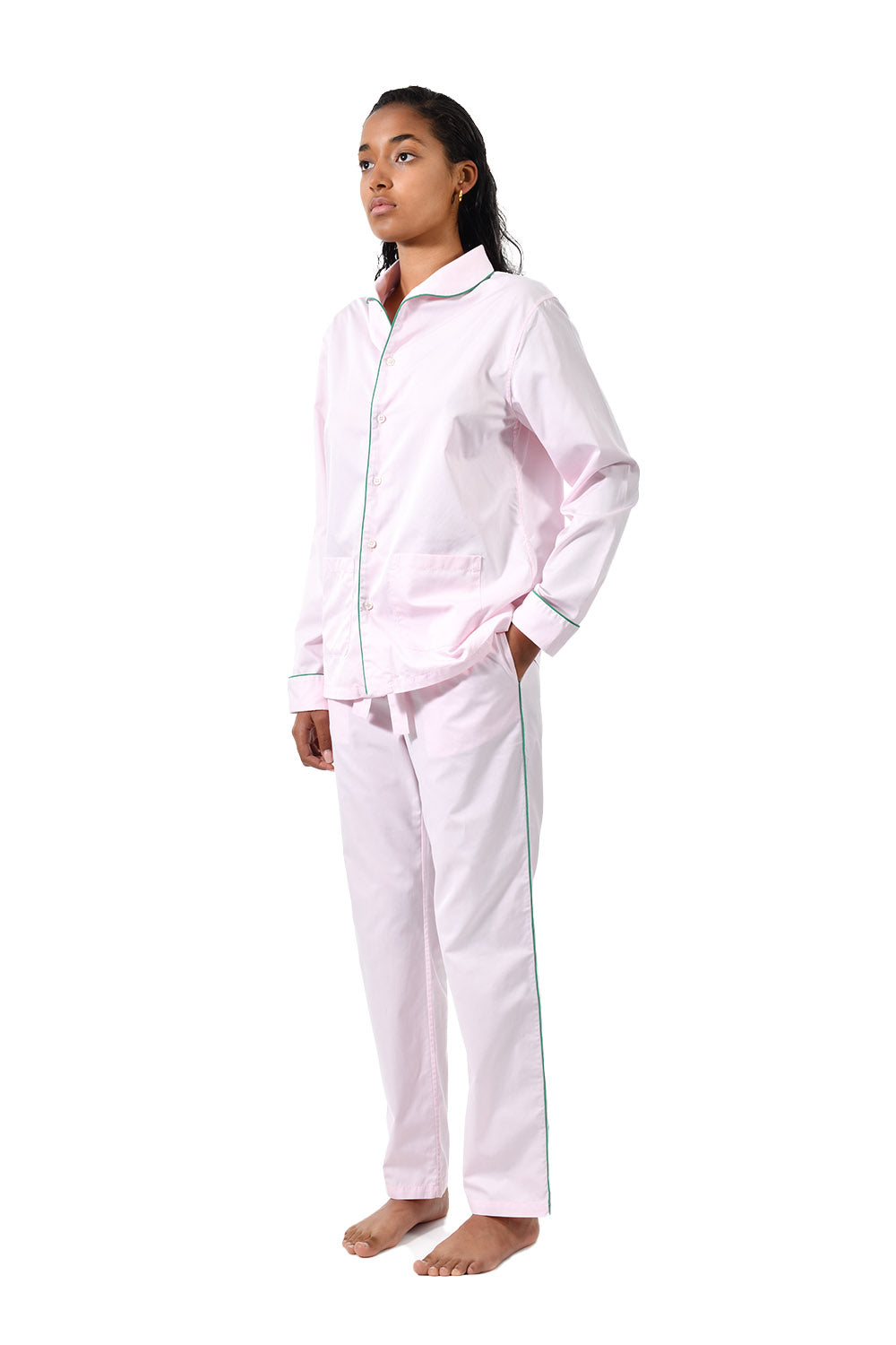 The Waldorf in light pink cotton broadcloth