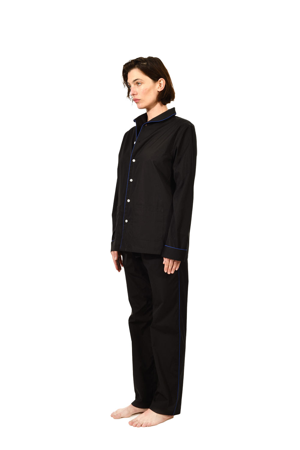 The Waldorf in black cotton broadcloth