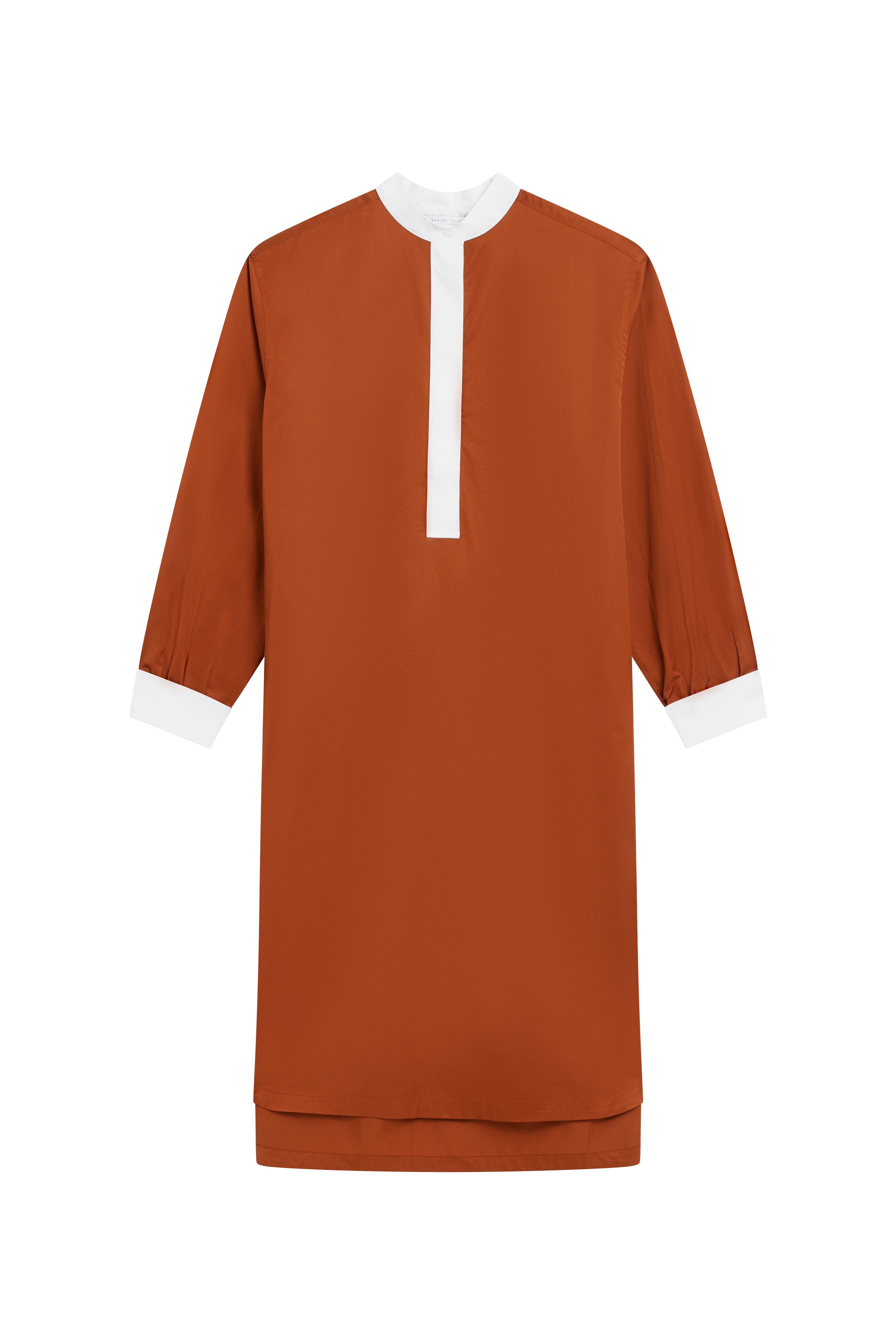 The Eddie in terracotta cotton broadcloth 