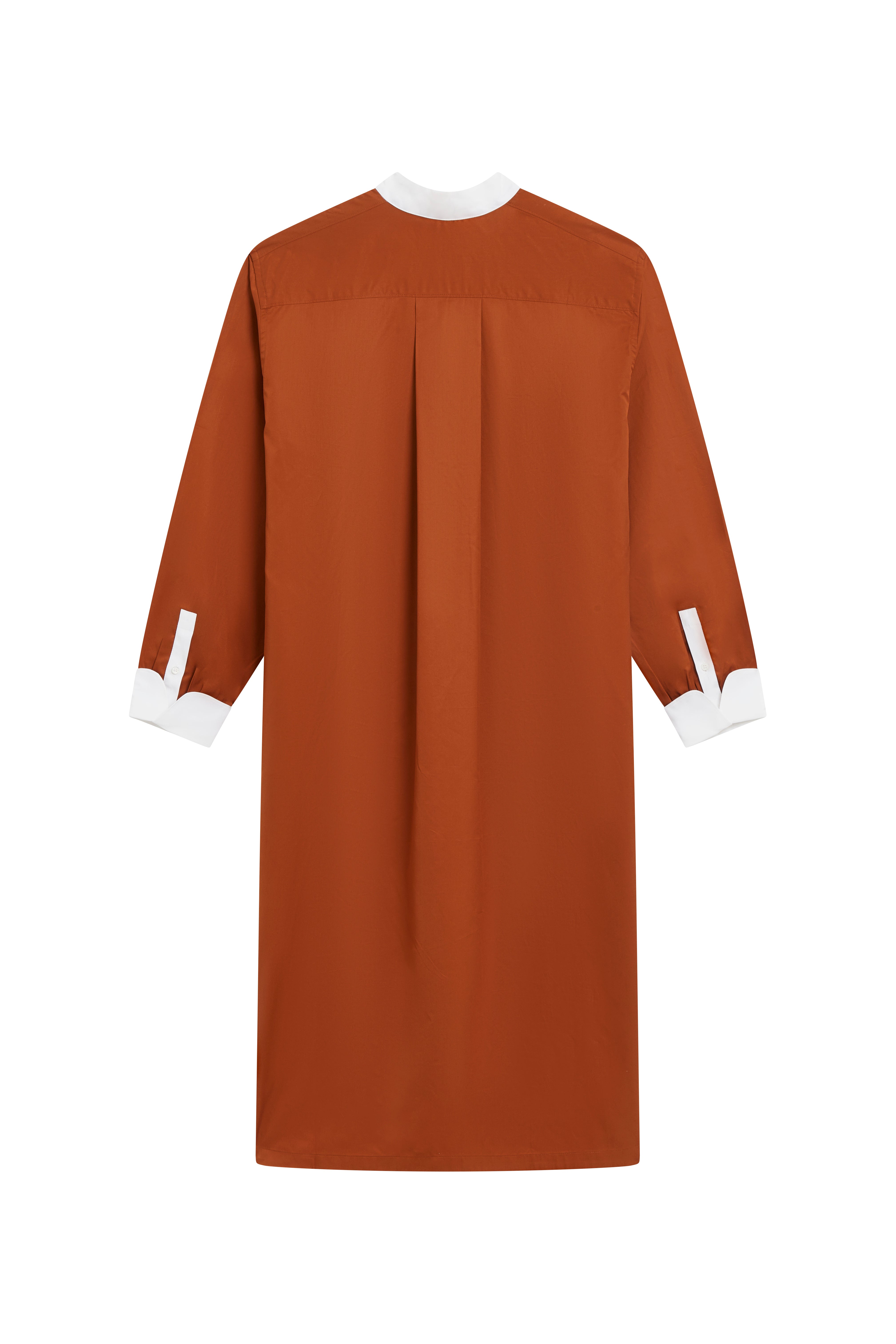 The Eddie in terracotta cotton broadcloth 