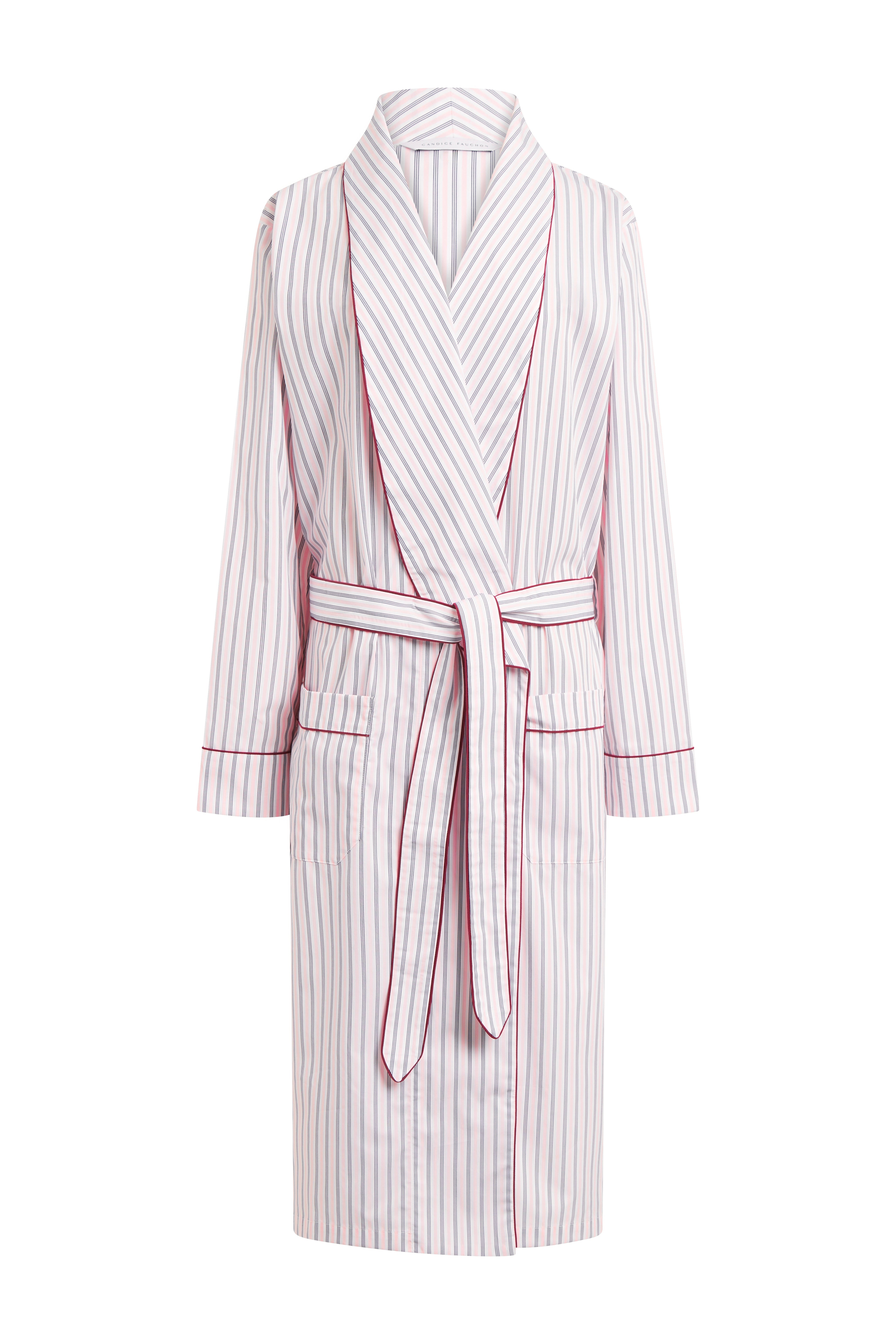 The Brandy in pink and blue striped cotton broadcloth 