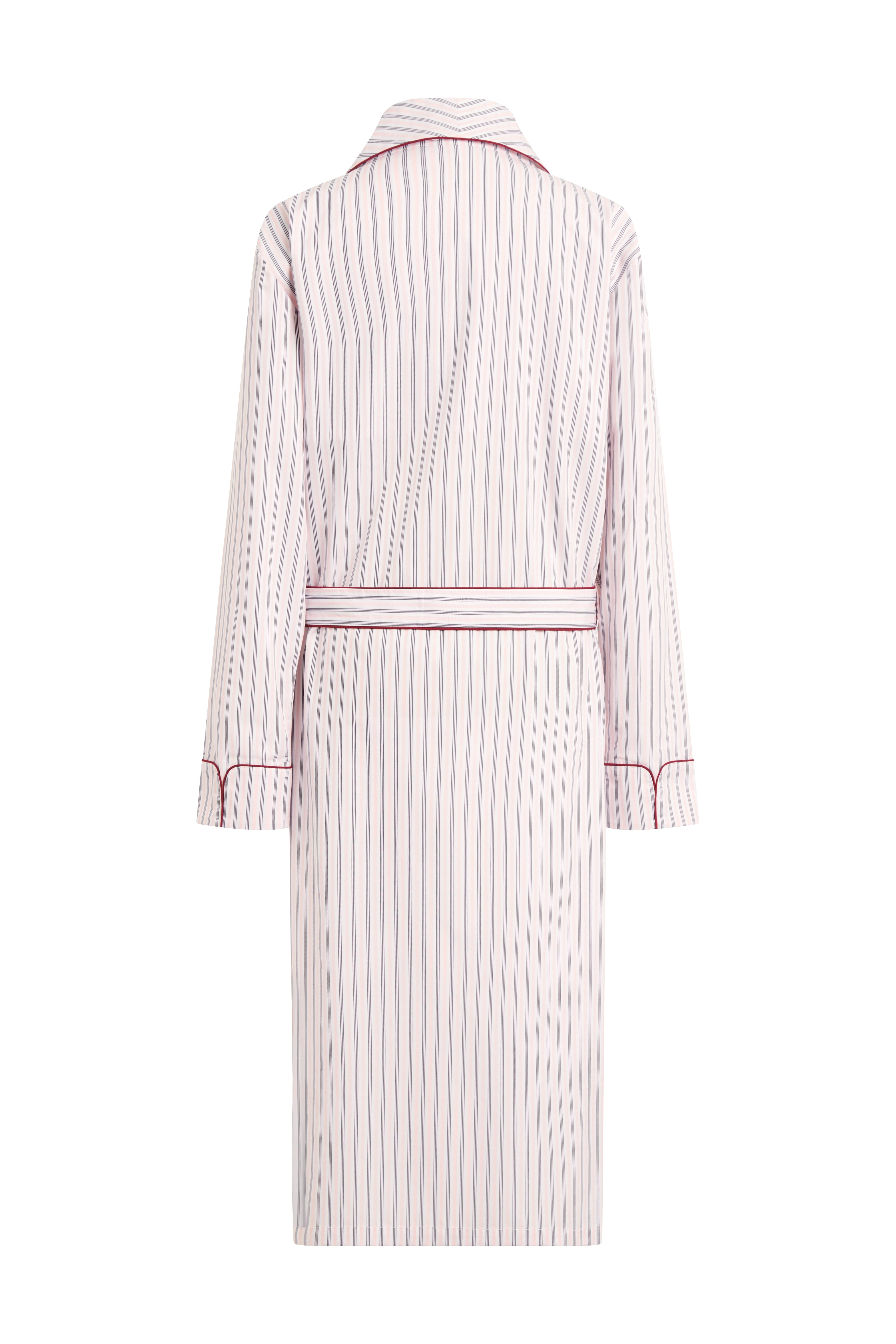 The Brandy in pink and blue striped cotton broadcloth 
