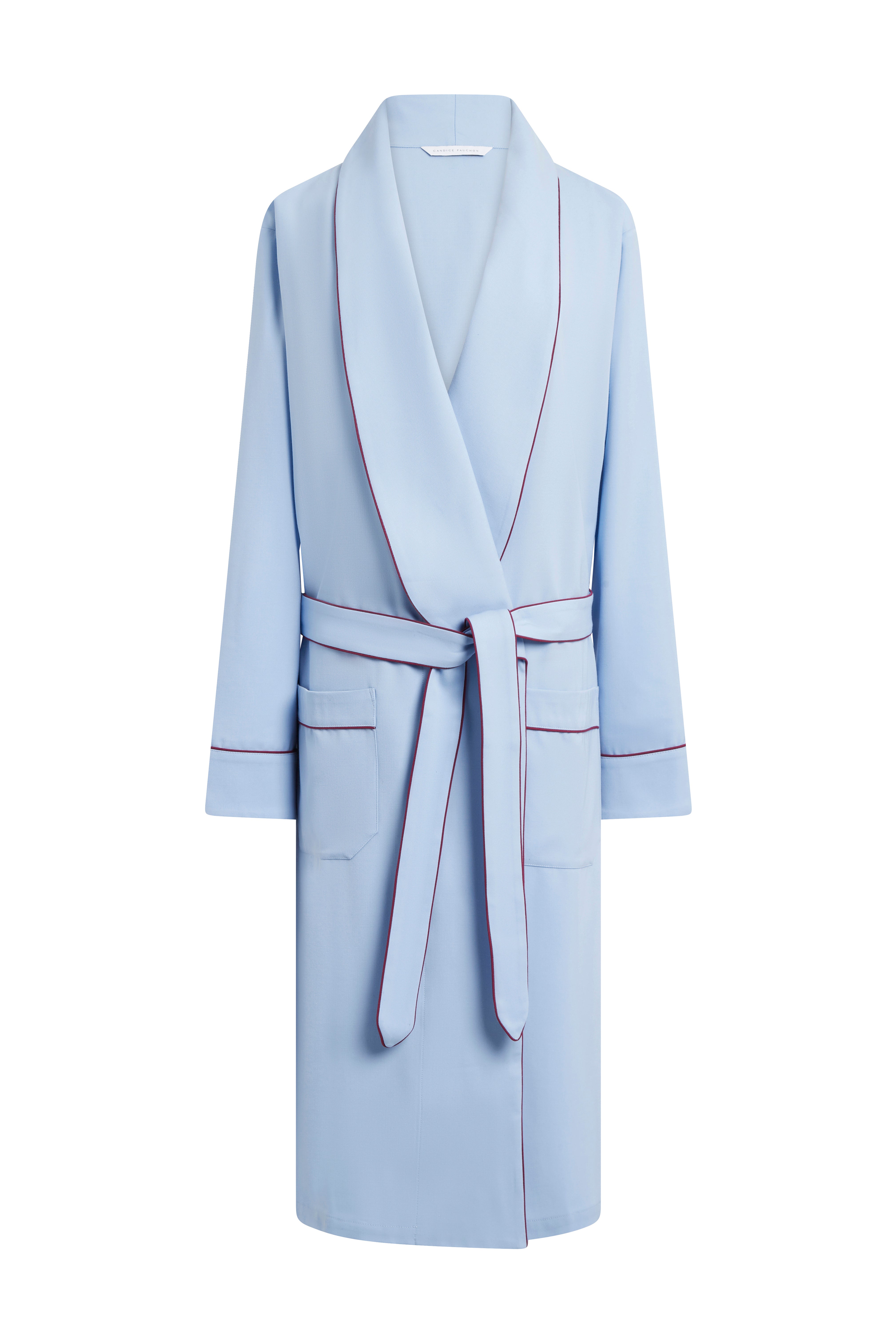 The Brandy in sky blue gabardine wool 