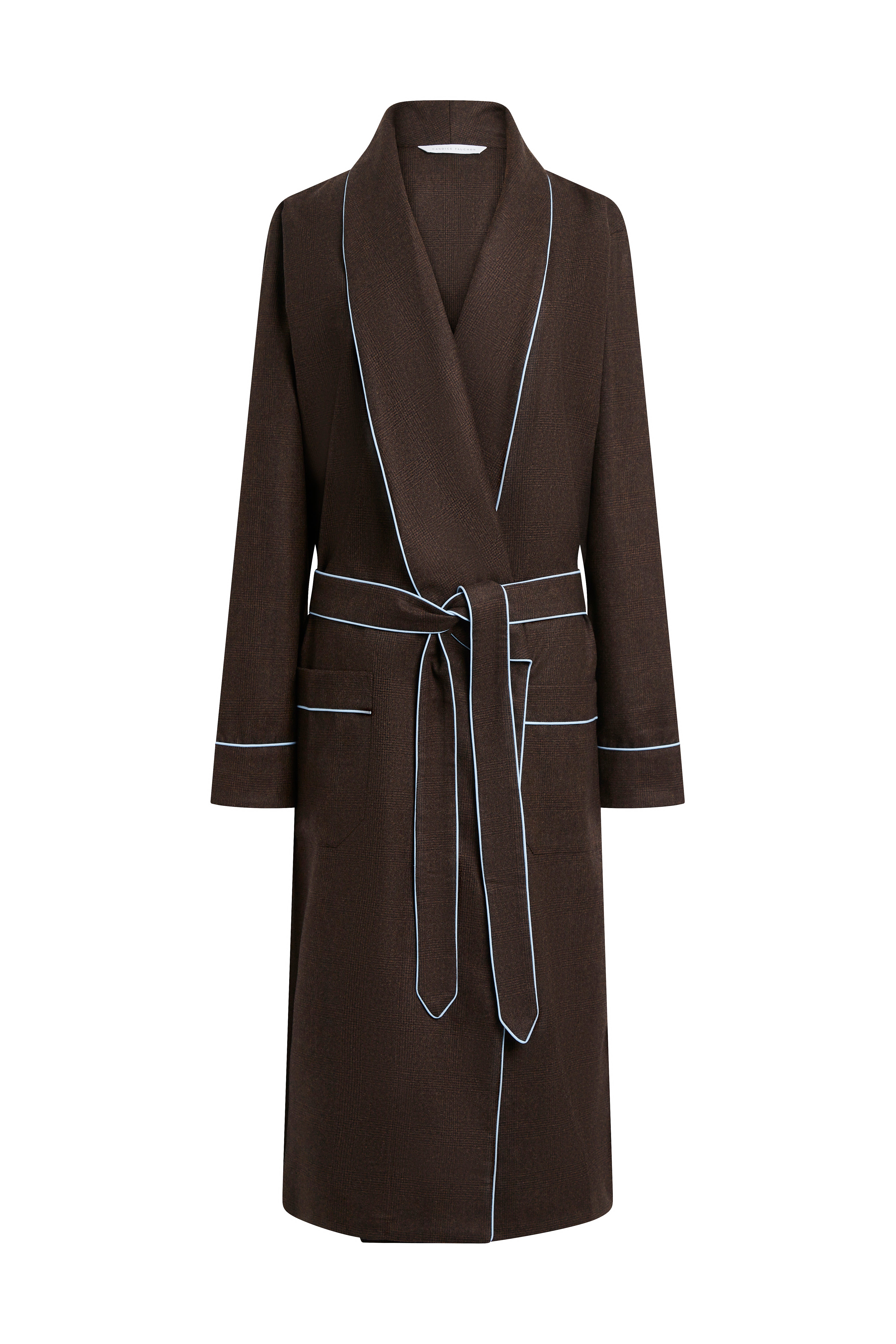 The Brandy in worsted flannel brown glen check