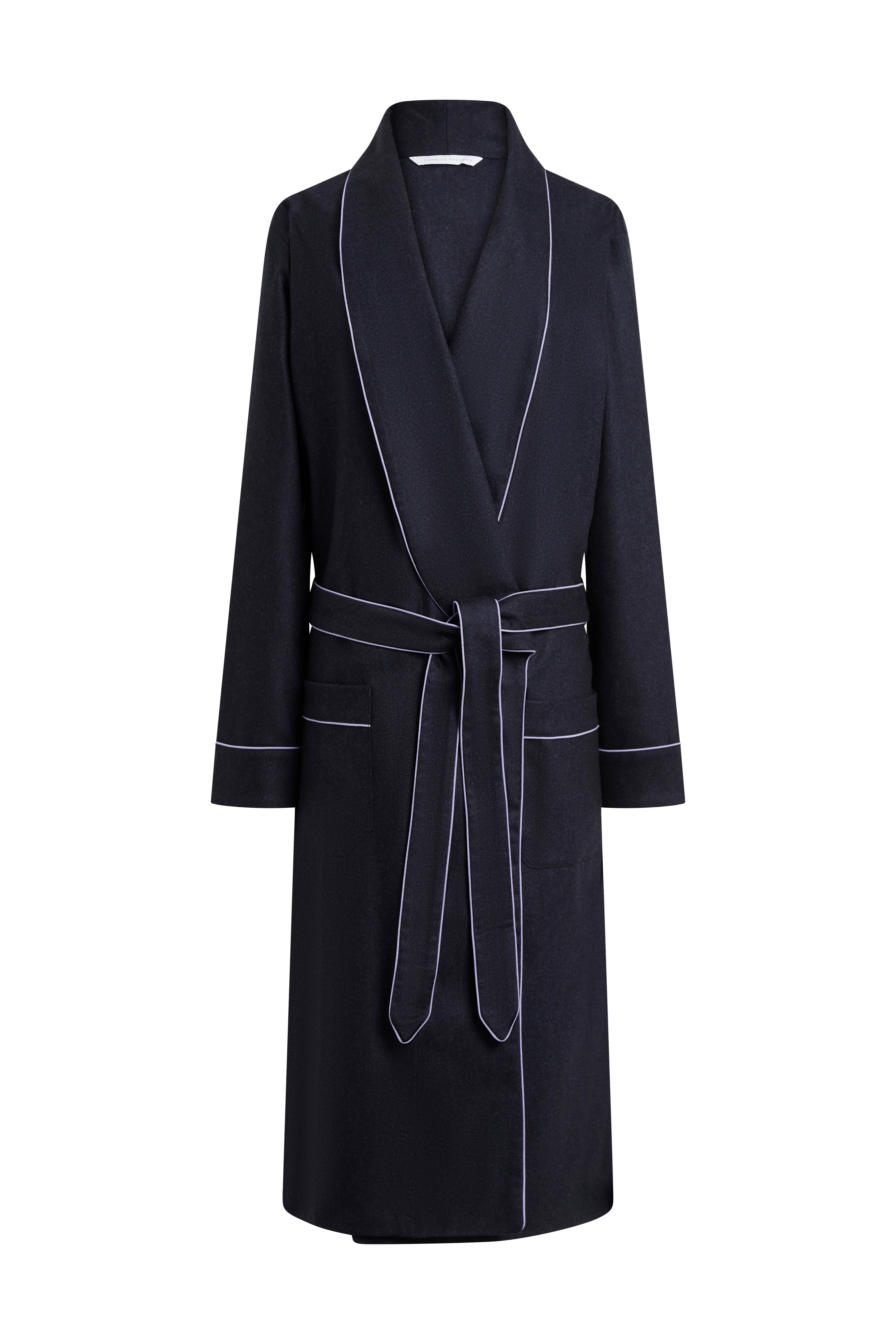 The Brandy in navy flannel wool