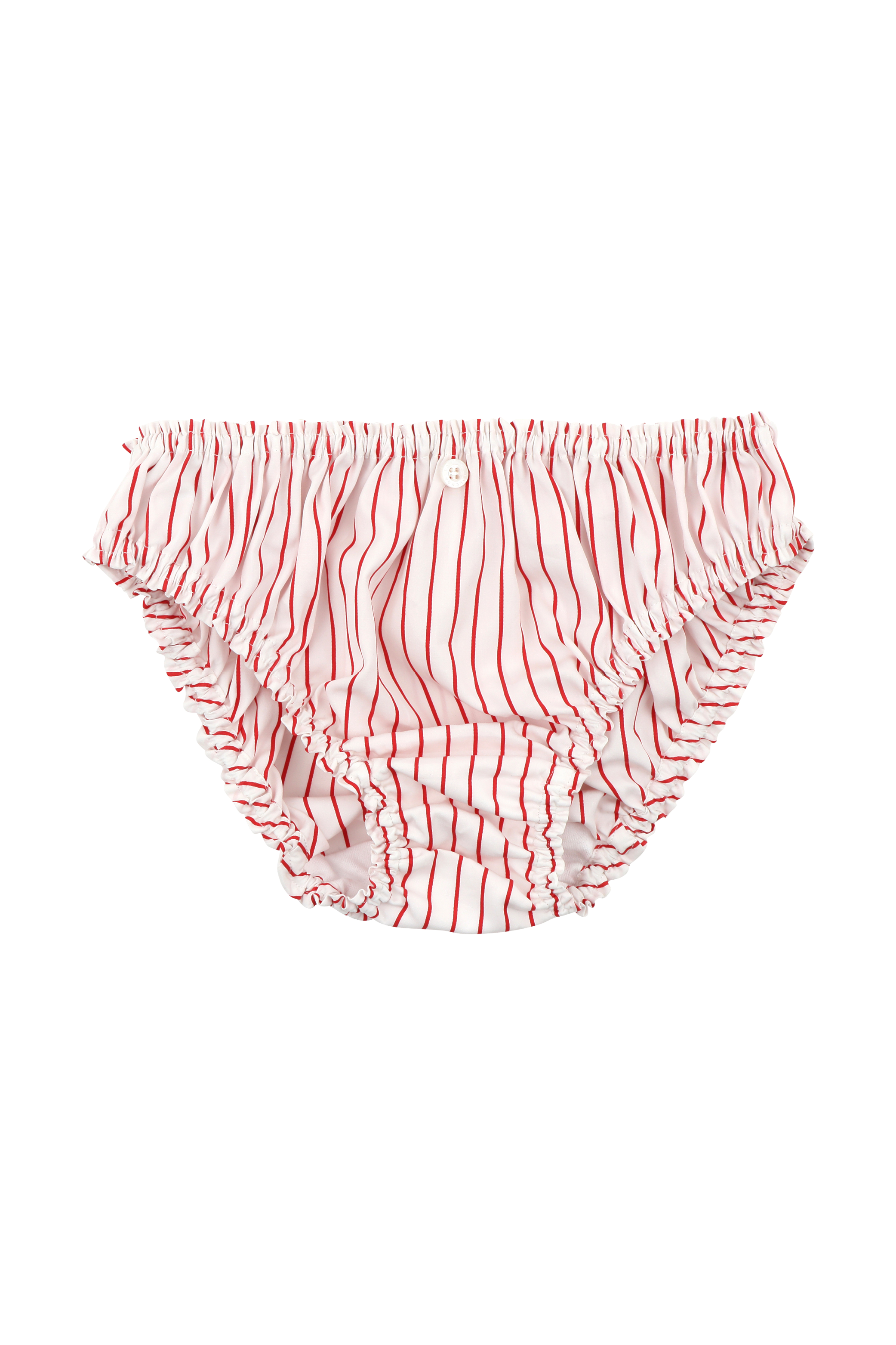 The Gina in striped red and white cotton broadcloth