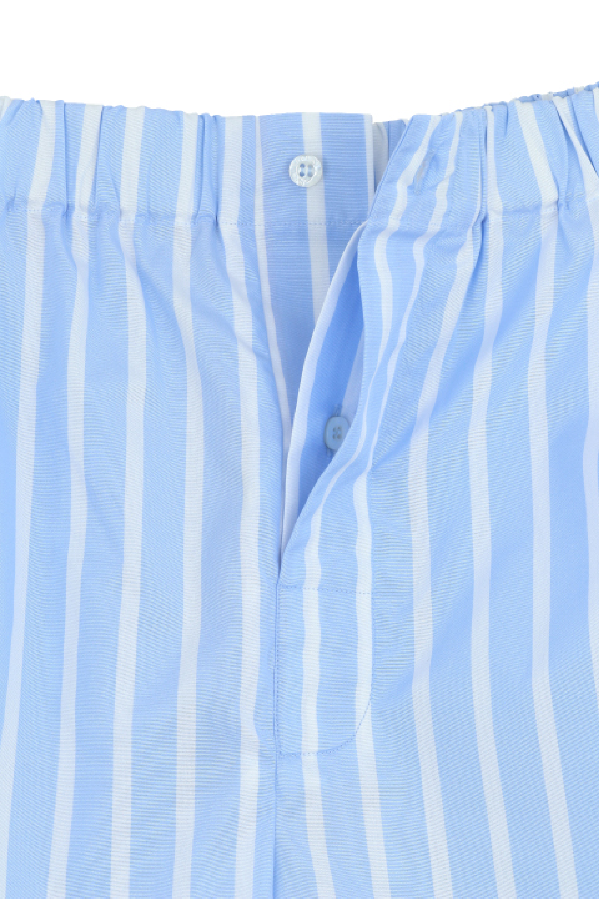 The Marcel in large blue and white striped