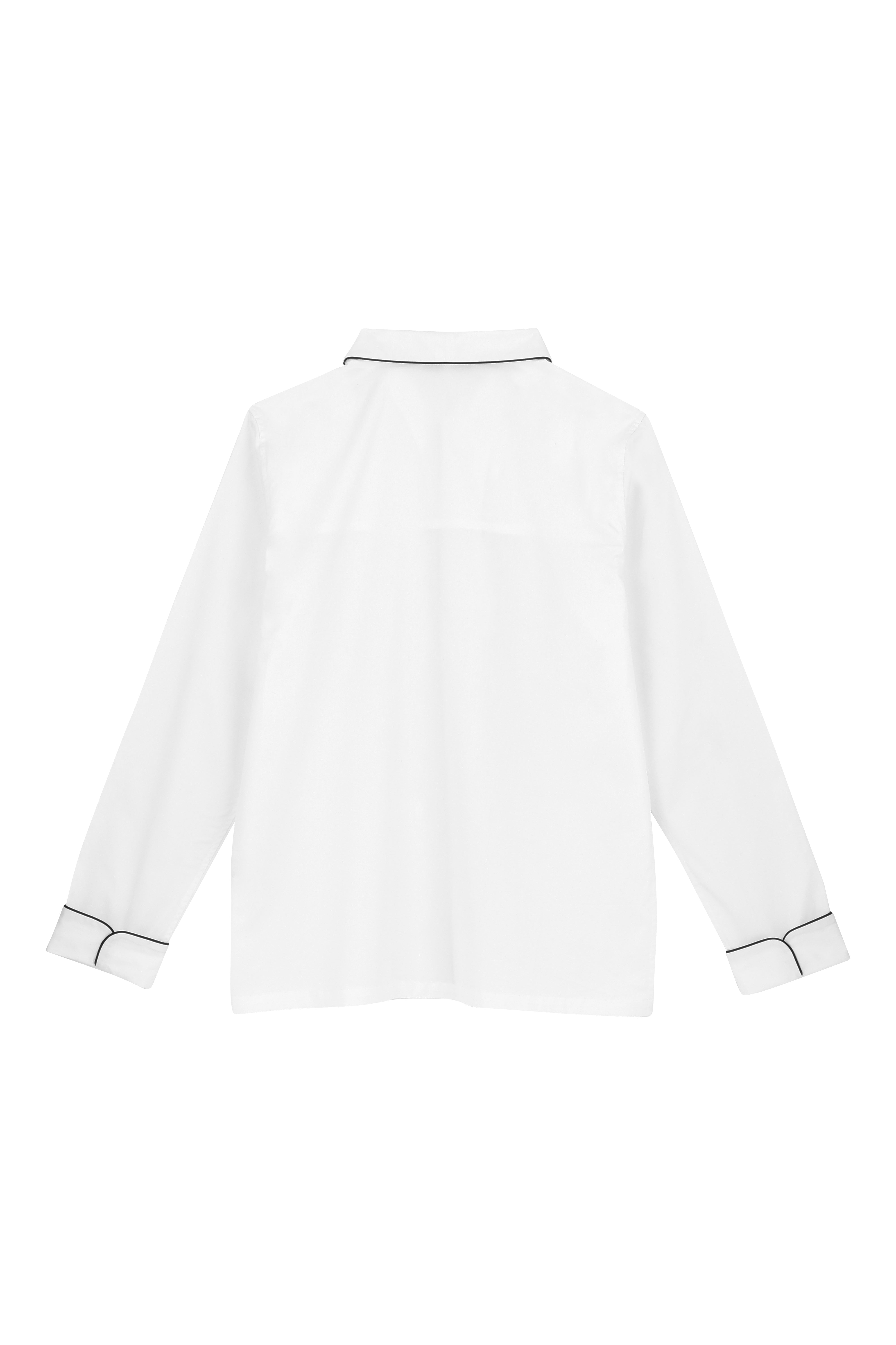 The Waldorf in white cotton broadcloth