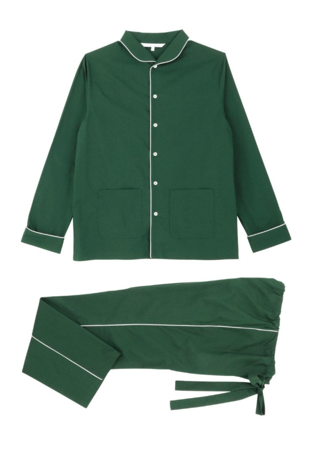 The Waldorf in green cotton broadcloth