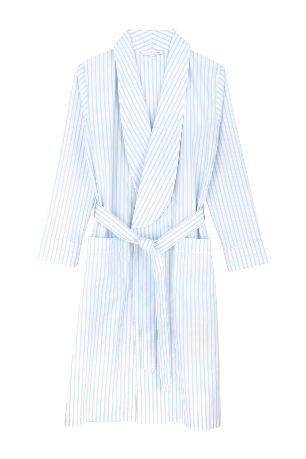 The Brandy in white and blue striped cotton broadcloth 