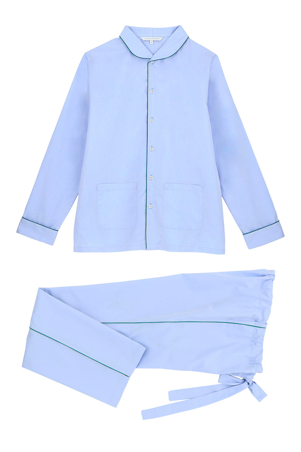 The Waldorf in sky blue cotton broadcloth 