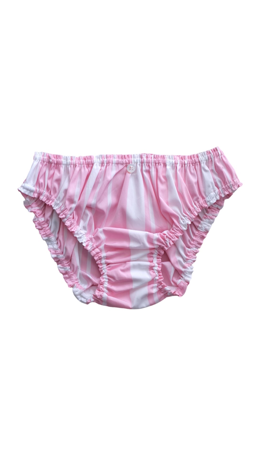 The Gina in striped pink cotton broadcloth