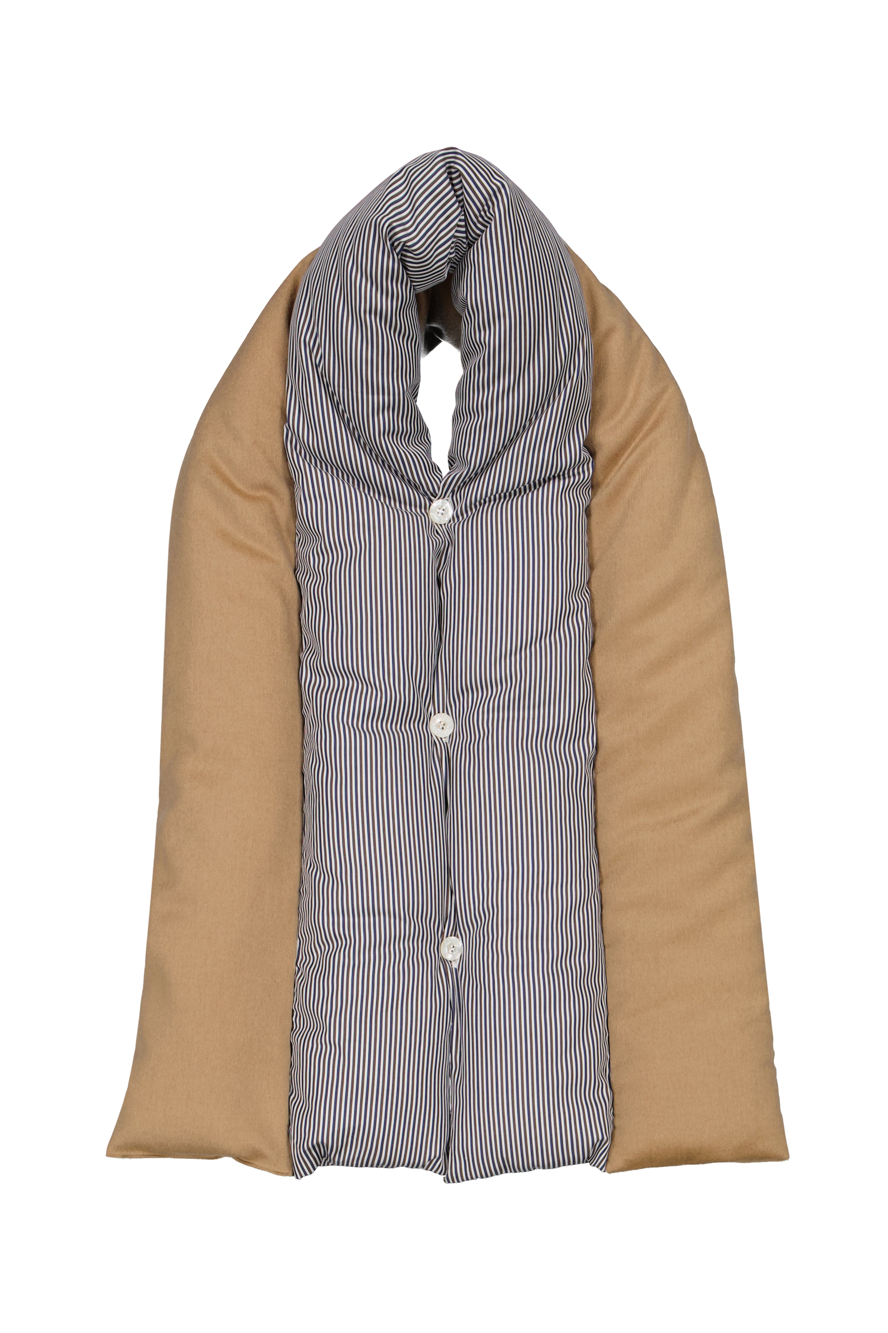 The duvet scarf en baby camel and cotton broadcloth